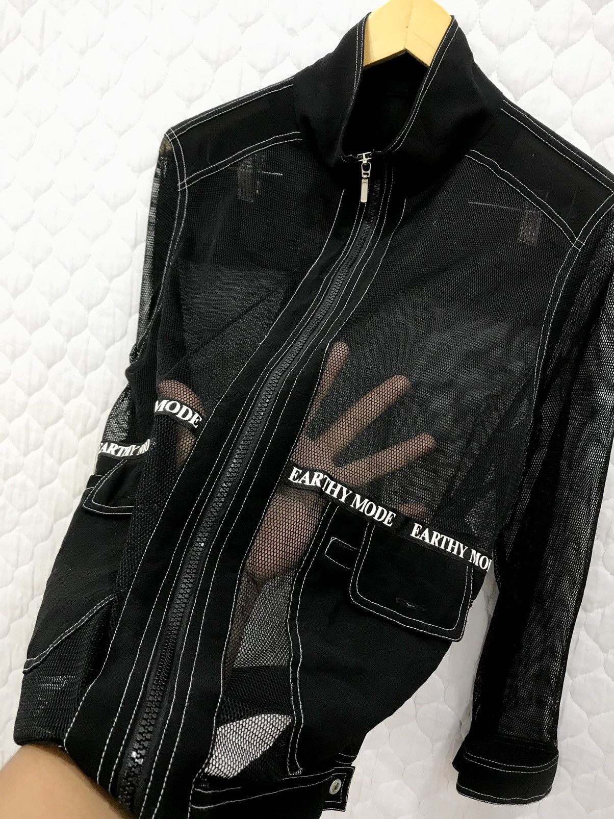 Japanese Brand (LL). EARTHY MODE MESH DOUBLE POCKET JACKET Size US M / EU 48-50 / 2 - 6 Thumbnail