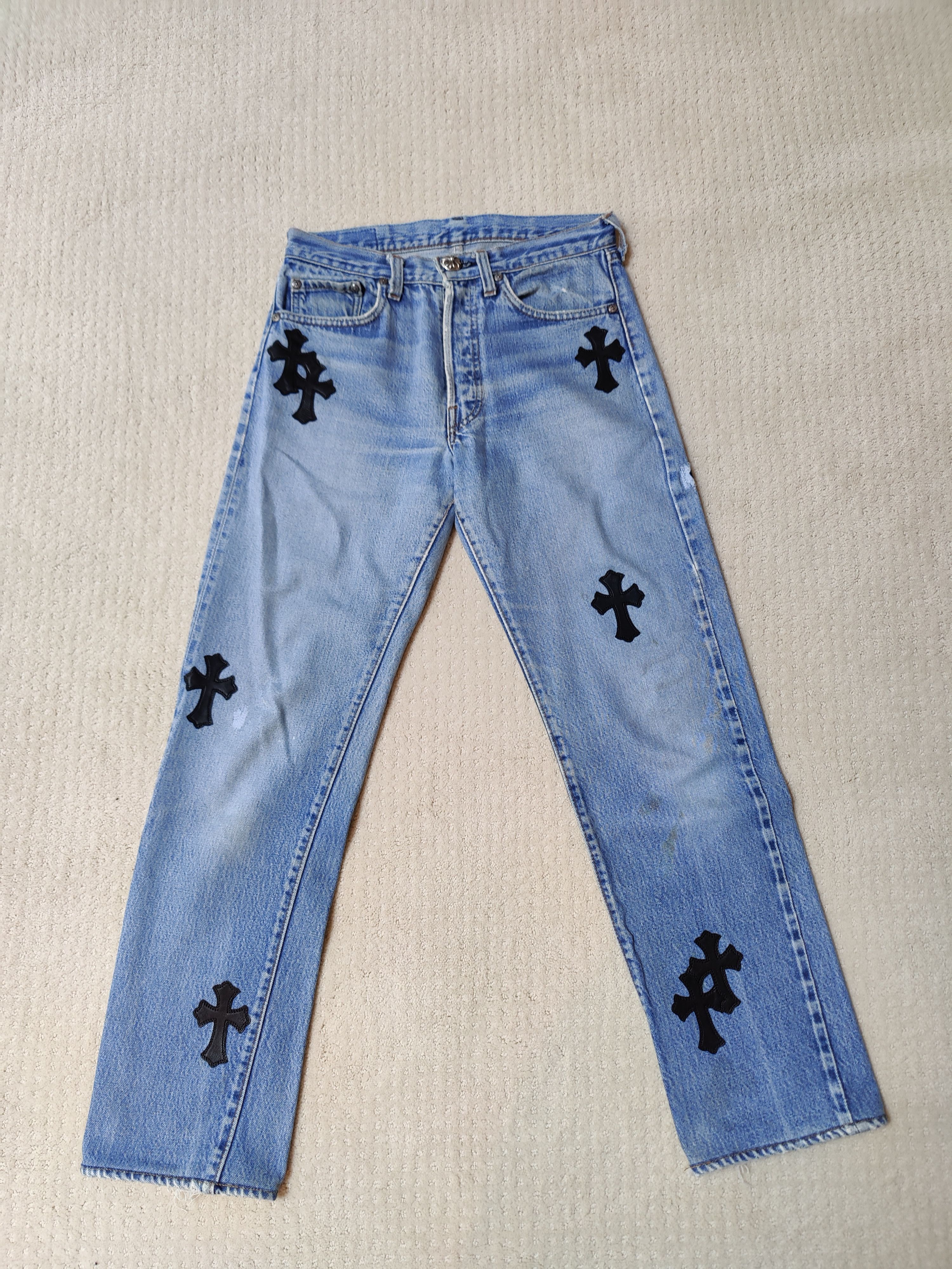 Chrome Hearts Chrome Hearts x Levi Cheetah Leather Cross