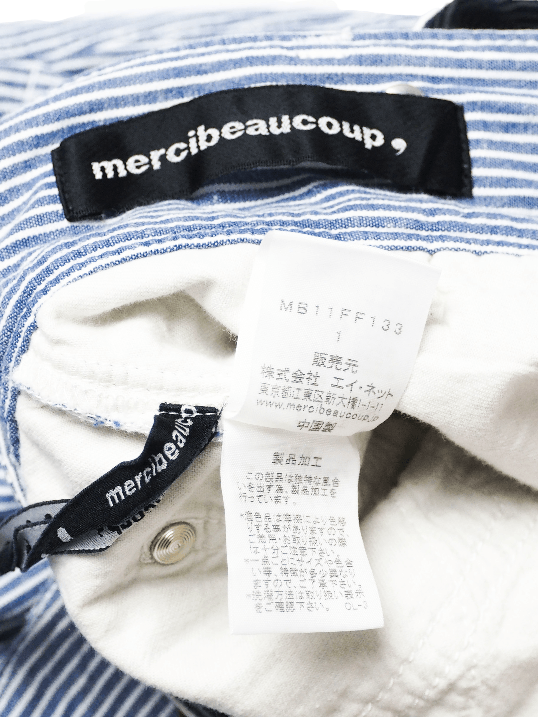 Issey Miyake × Ne-Net × mercibeaucoup Stripe Carpenter Wide Leg Cropped Pants Size US 32 / EU 48 - 7 Thumbnail
