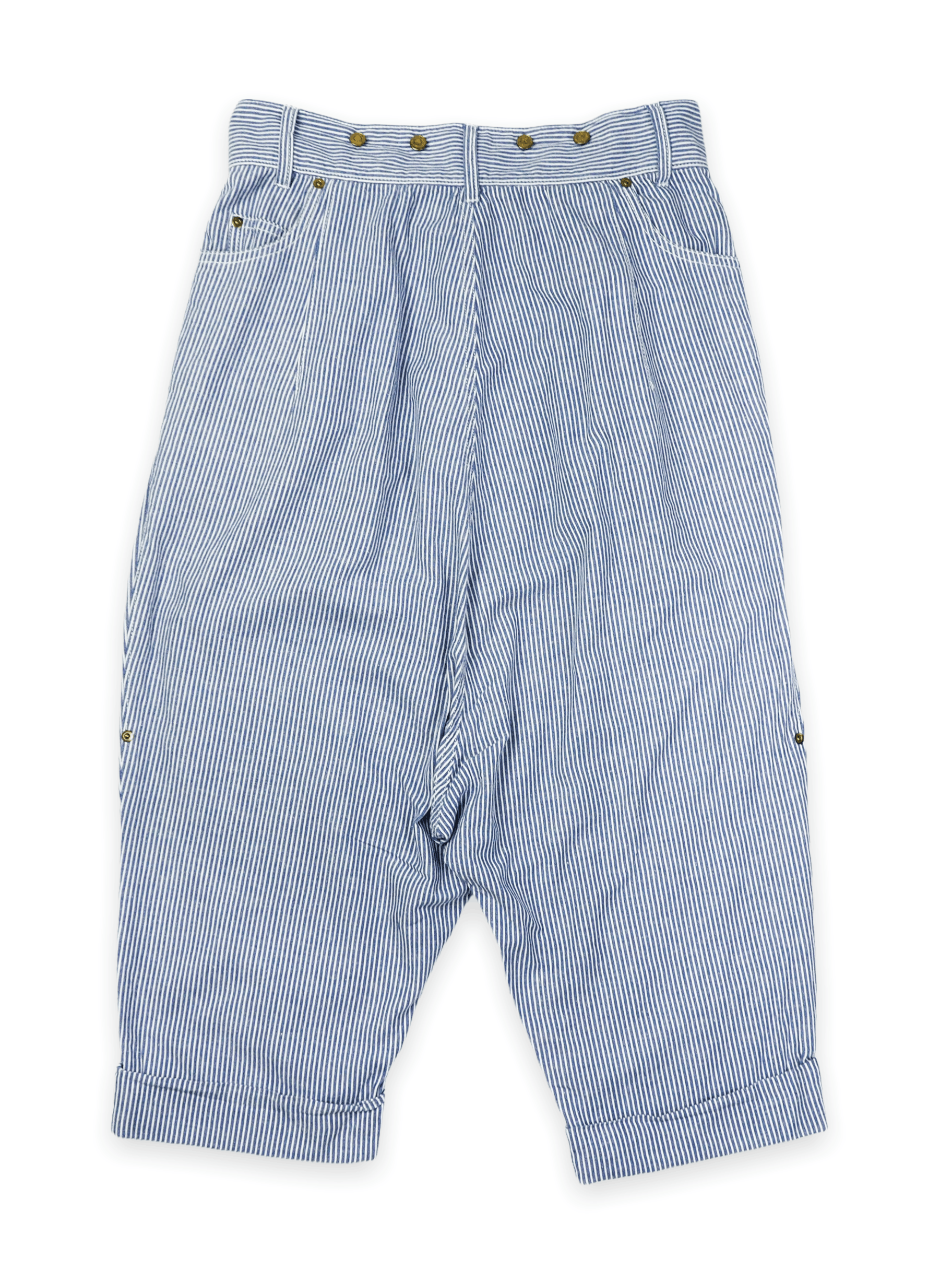 Issey Miyake × Ne-Net × mercibeaucoup Stripe Carpenter Wide Leg Cropped Pants Size US 32 / EU 48 - 2 Thumbnail