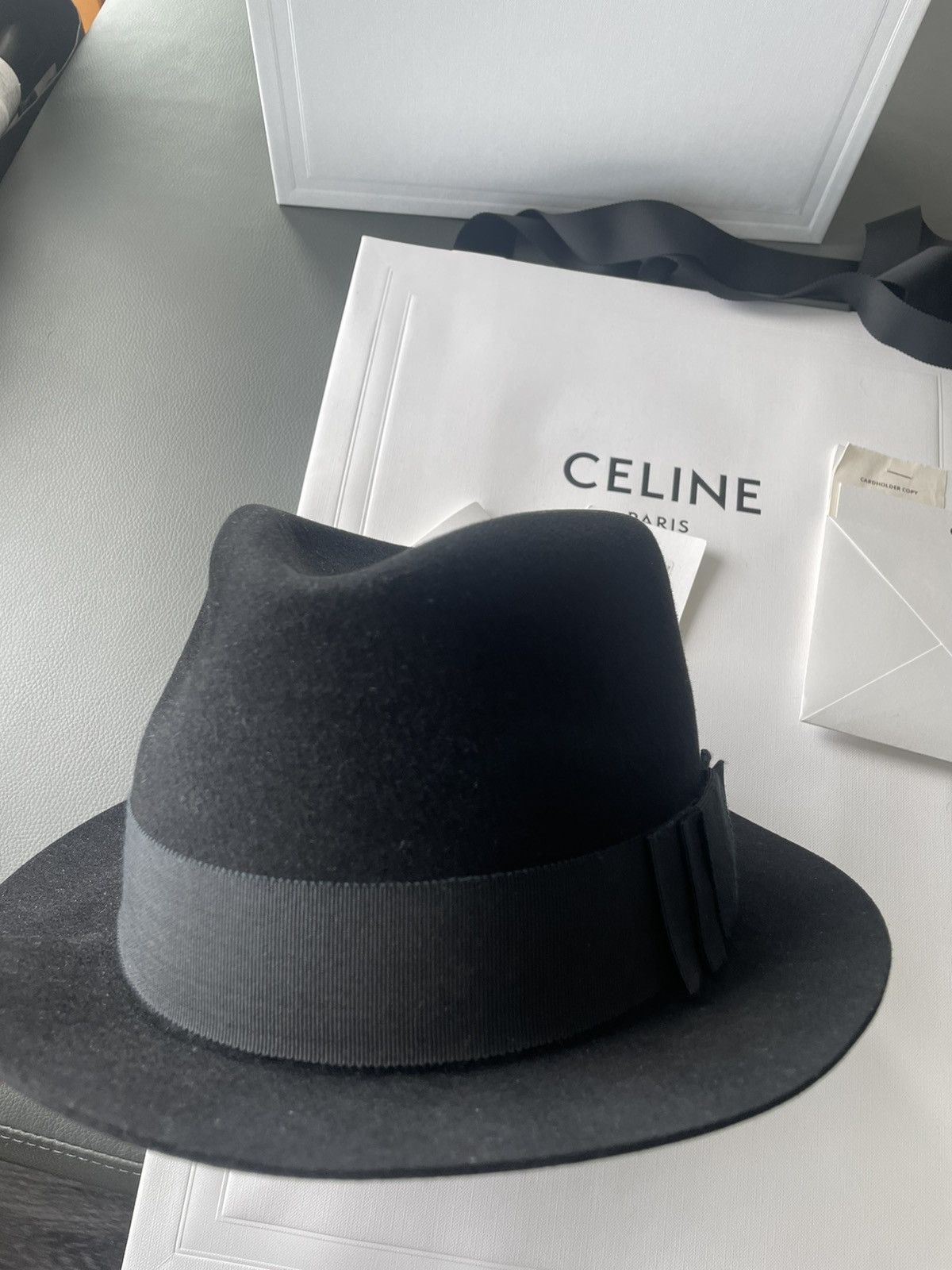 Celine × Hedi Slimane Celine by Hedi Slimane Runway Hat - Lapin (rabbit) 🐰 🐇 Size ONE SIZE - 3 Thumbnail