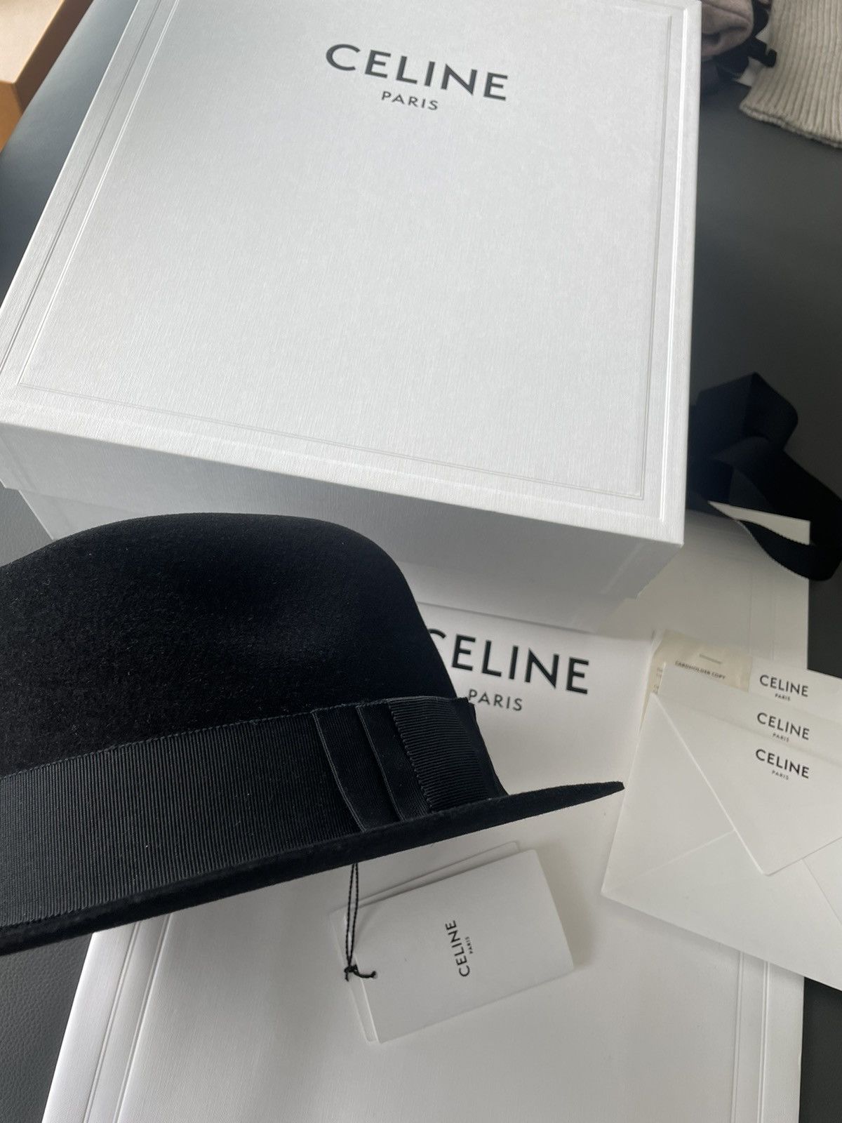 Celine × Hedi Slimane Celine by Hedi Slimane Runway Hat - Lapin (rabbit) 🐰 🐇 Size ONE SIZE - 15 Thumbnail