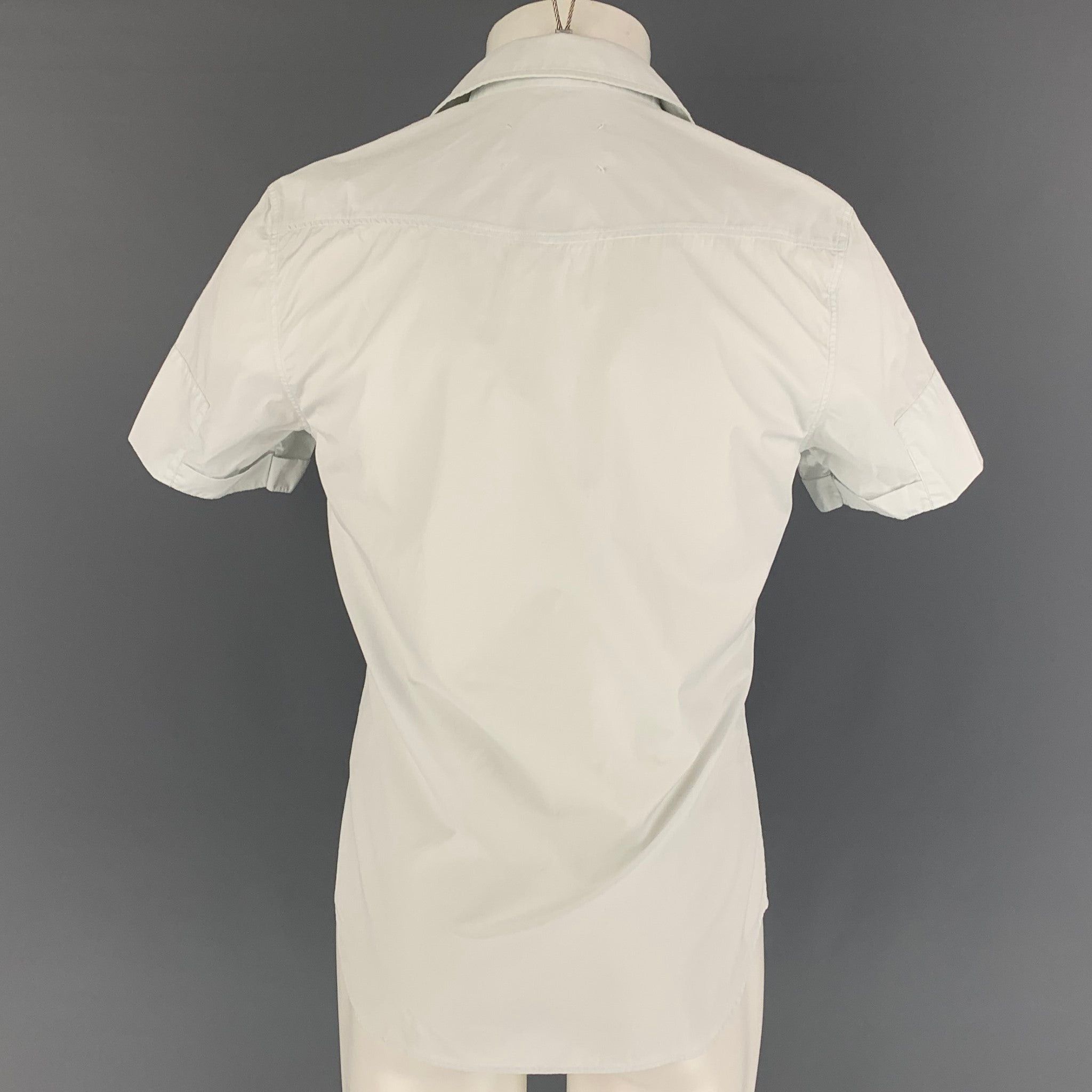 Maison Margiela White Cotton Short Sleeve Shirt Size US S / EU 44-46 / 1 - 3 Thumbnail