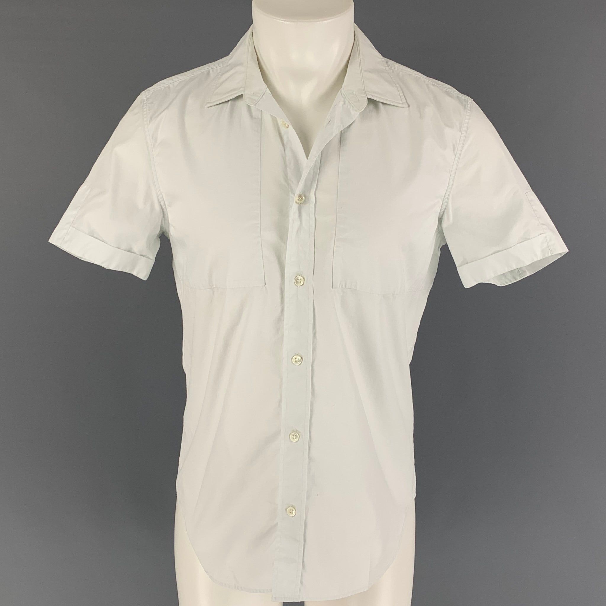 Maison Margiela White Cotton Short Sleeve Shirt Size US S / EU 44-46 / 1 - 1 Preview