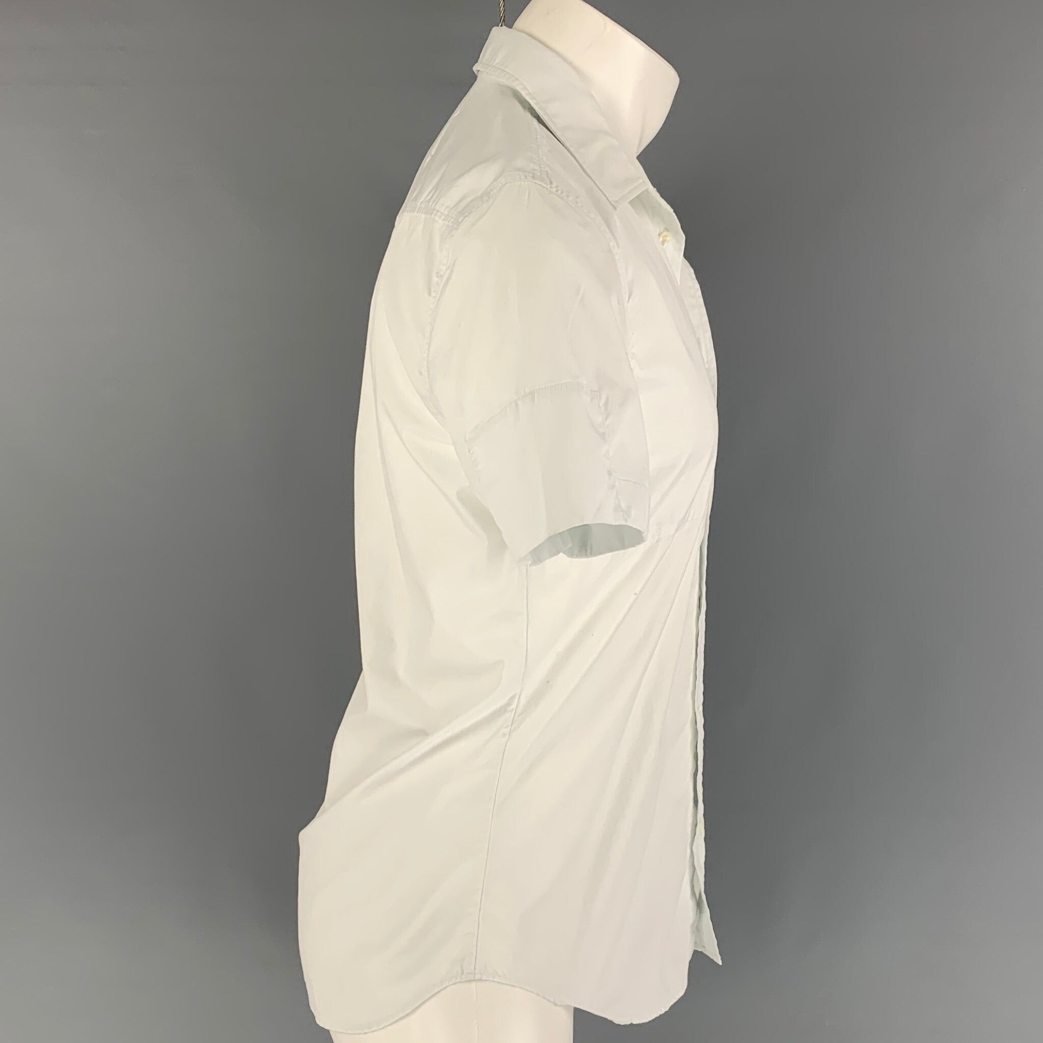 Maison Margiela White Cotton Short Sleeve Shirt Size US S / EU 44-46 / 1 - 2 Preview