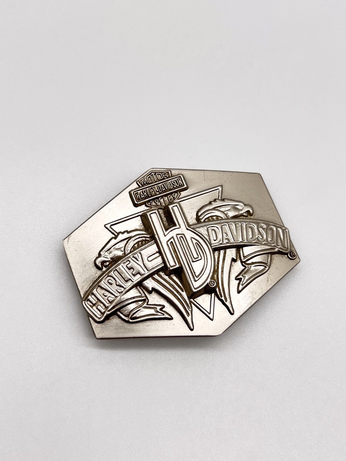 Harley Davidson × Vintage Vintage Harley-Davidson Metallic Chrome Belt Buckle Size ONE SIZE - 1 Thumbnail