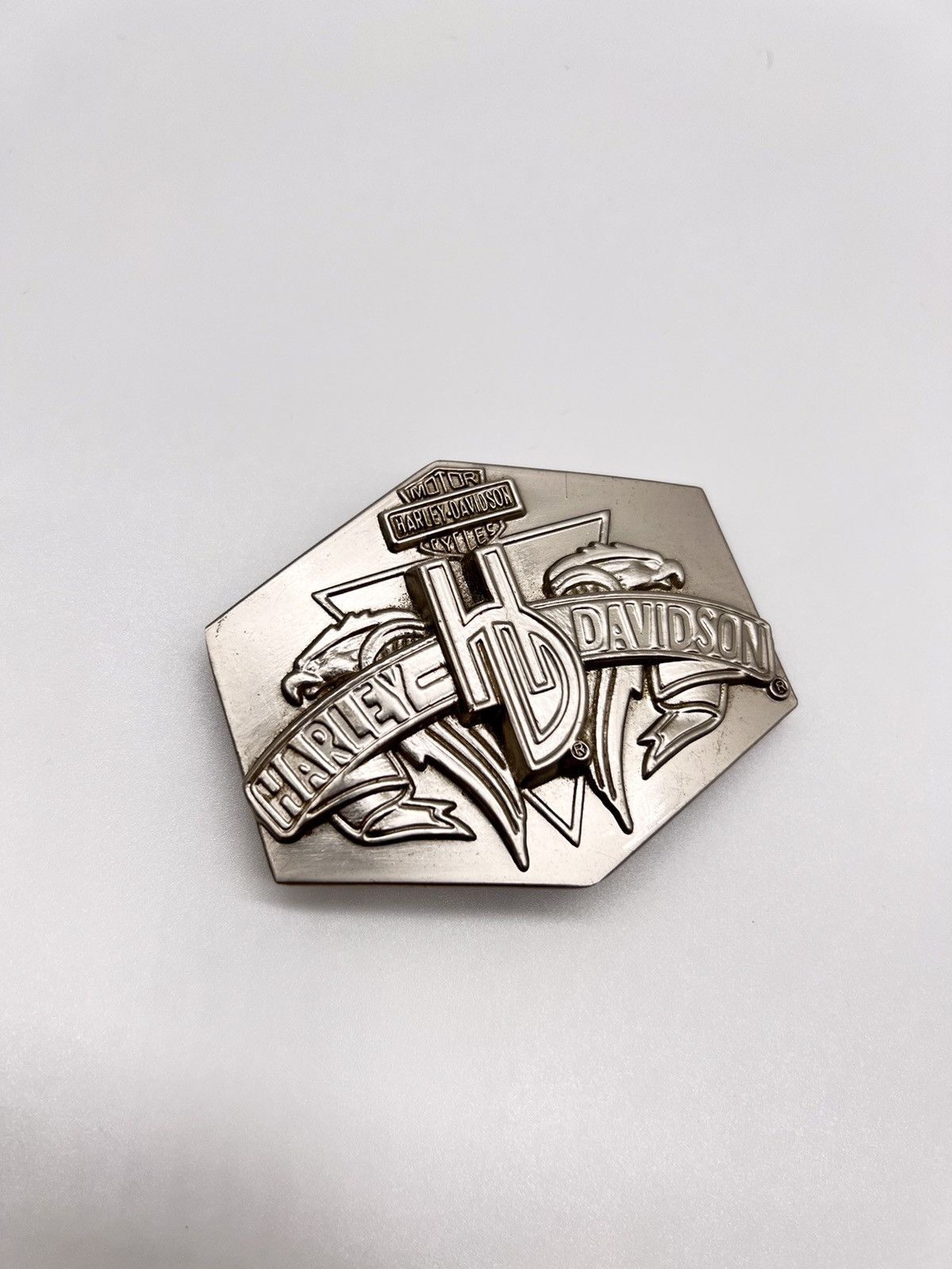 Harley Davidson × Vintage Vintage Harley-Davidson Metallic Chrome Belt Buckle Size ONE SIZE - 2 Thumbnail