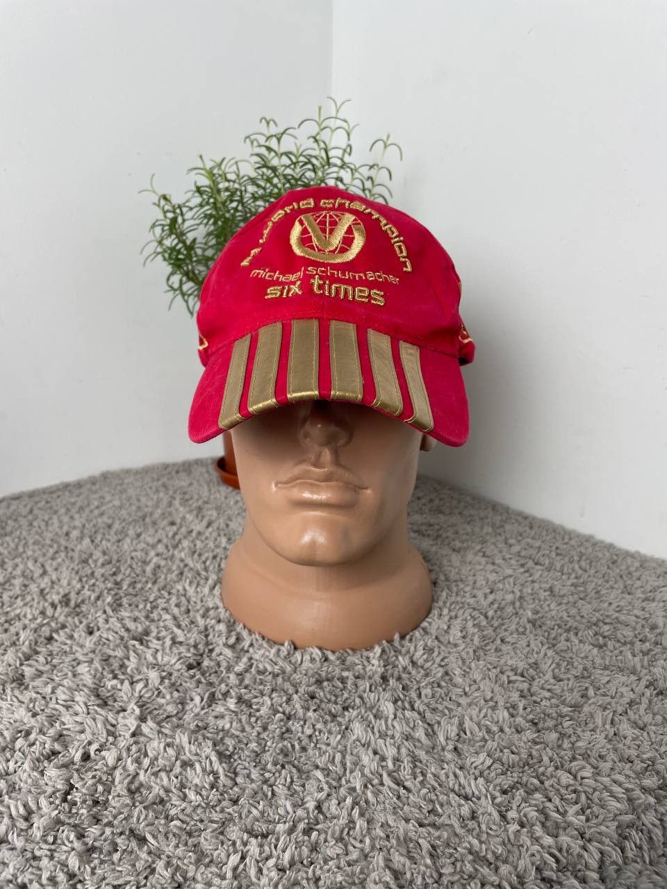 Ferrari × Formula 1 × Vintage 2003 Vintage Michael Schumacher Six Times F1 Ferrari Cap Size ONE SIZE - 2 Thumbnail