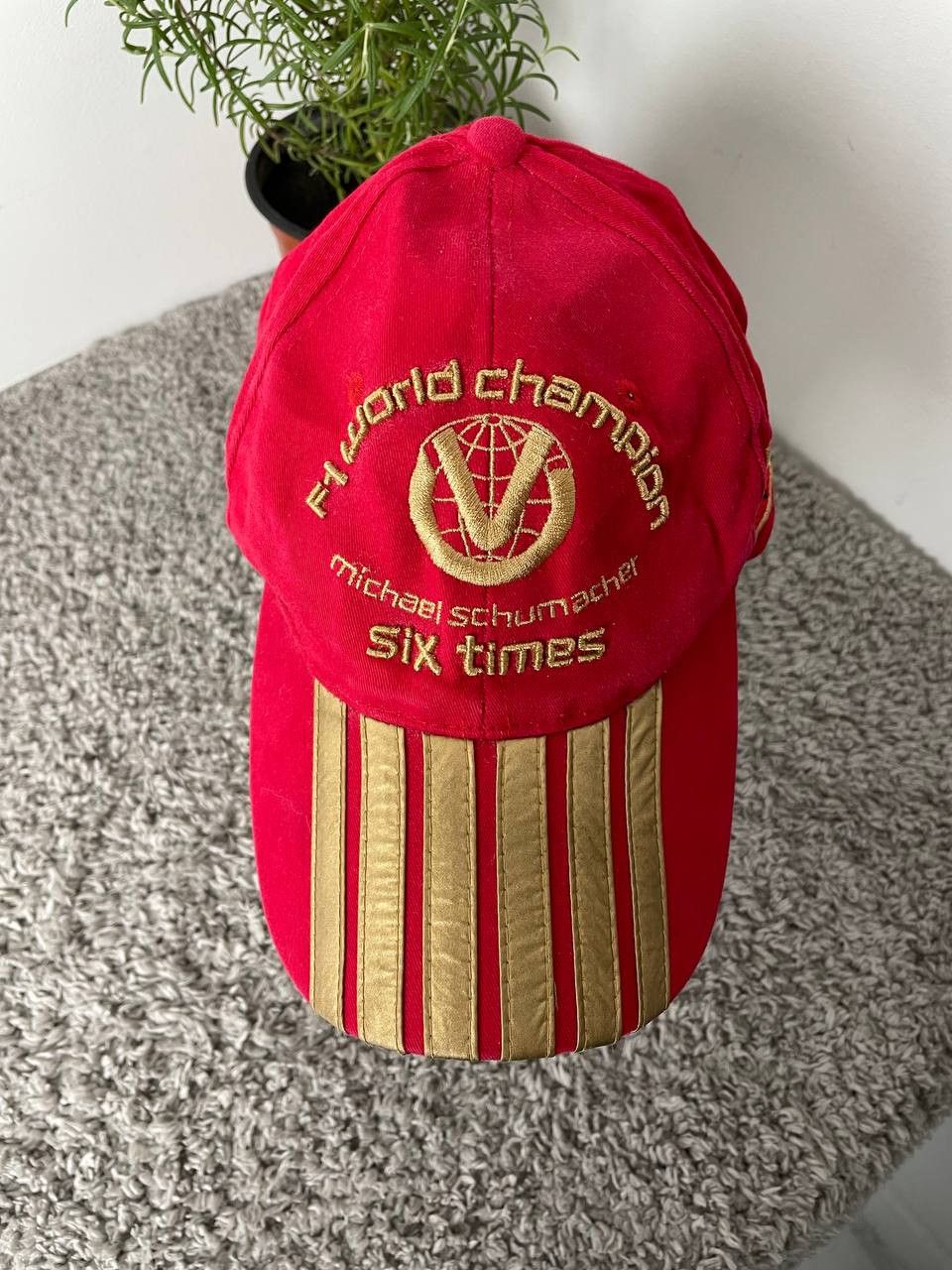 Ferrari × Formula 1 × Vintage 2003 Vintage Michael Schumacher Six Times F1 Ferrari Cap Size ONE SIZE - 3 Thumbnail