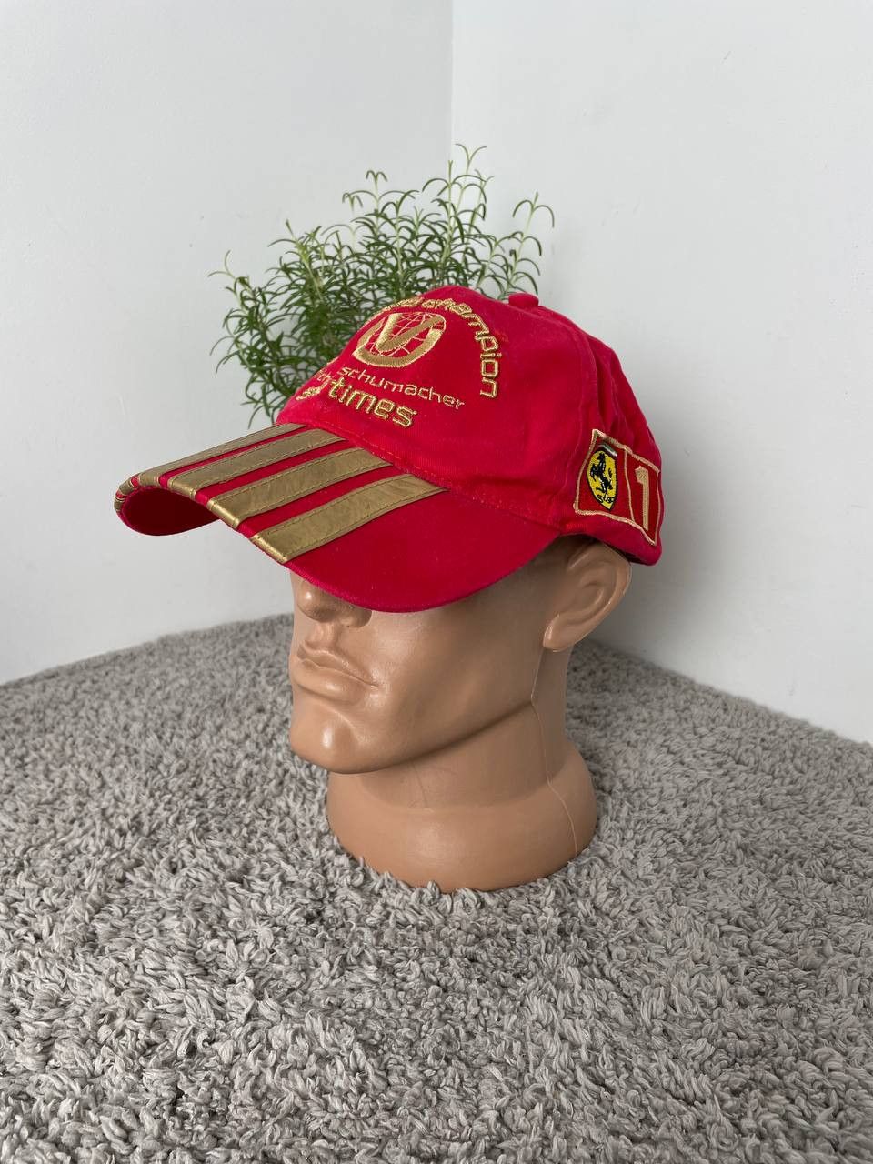 Ferrari × Formula 1 × Vintage 2003 Vintage Michael Schumacher Six Times F1 Ferrari Cap Size ONE SIZE - 1 Thumbnail