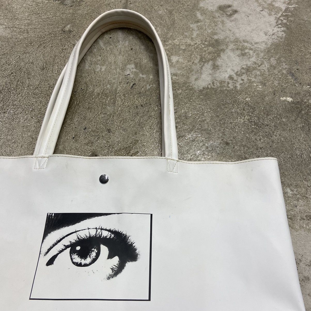 Calvin Klein CALVIN KLEIN EYE ECO LEATHER FADED RARE Y2K TOTE BAG № 6008 Size ONE SIZE - 2 Thumbnail
