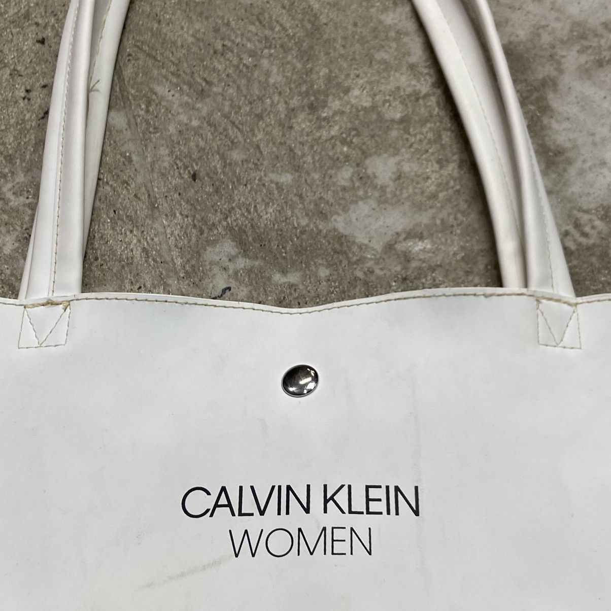 Calvin Klein CALVIN KLEIN EYE ECO LEATHER FADED RARE Y2K TOTE BAG № 6008 Size ONE SIZE - 5 Thumbnail