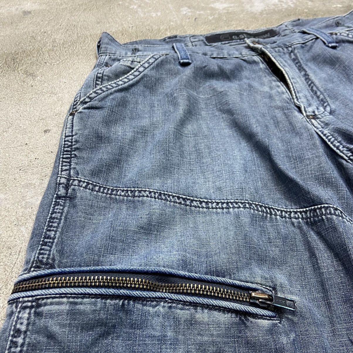 G-Star 2000s GSTAR BONDAGE MULTIPOCKET RARE Y2K DENIM SHORTS - 3065 Size US 30 / EU 46 - 4 Thumbnail