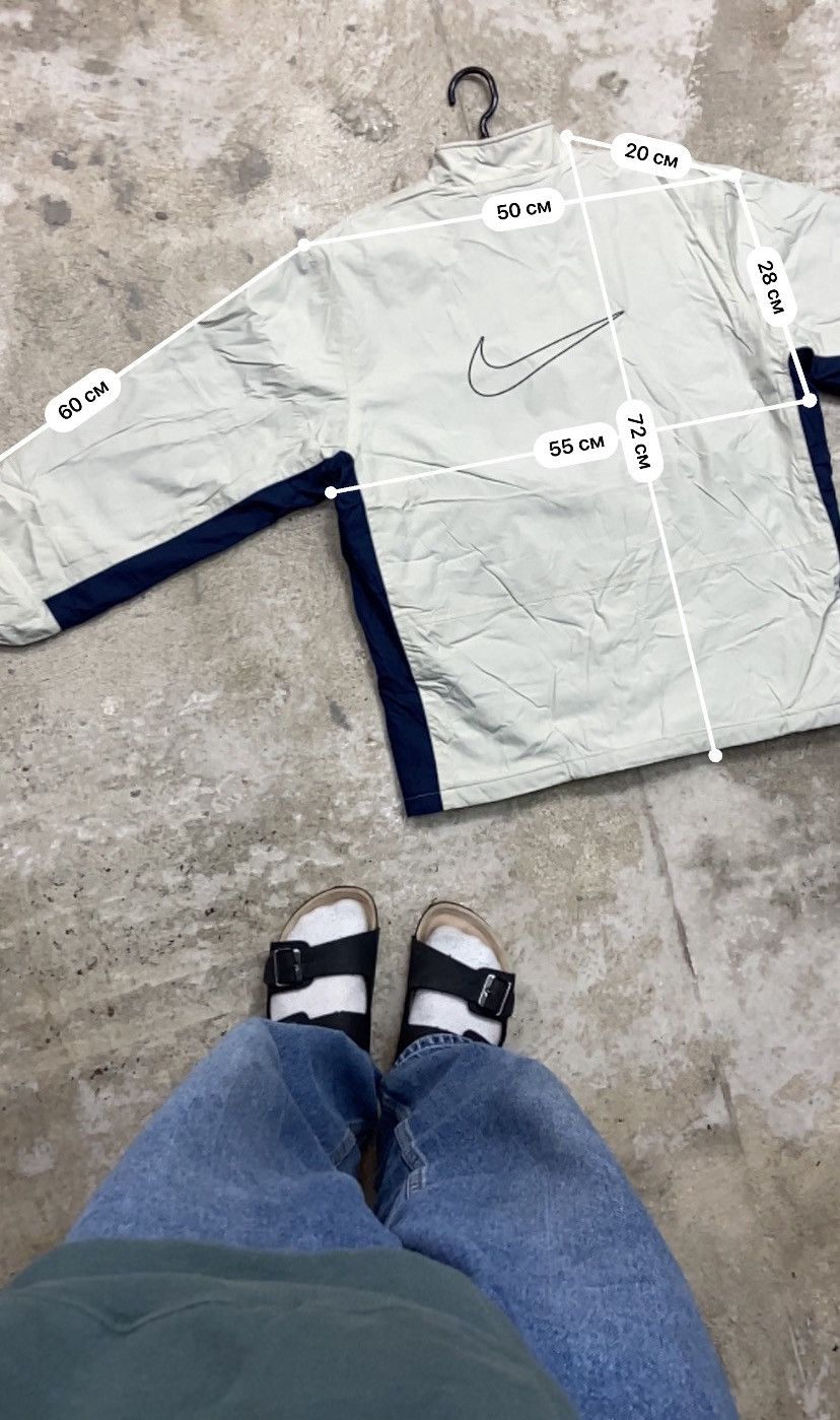Nike 1990s NIKE NYLON JACKET BIG EMBROIDERED SWOOSH - № 2034 Size US L / EU 52-54 / 3 - 7 Thumbnail