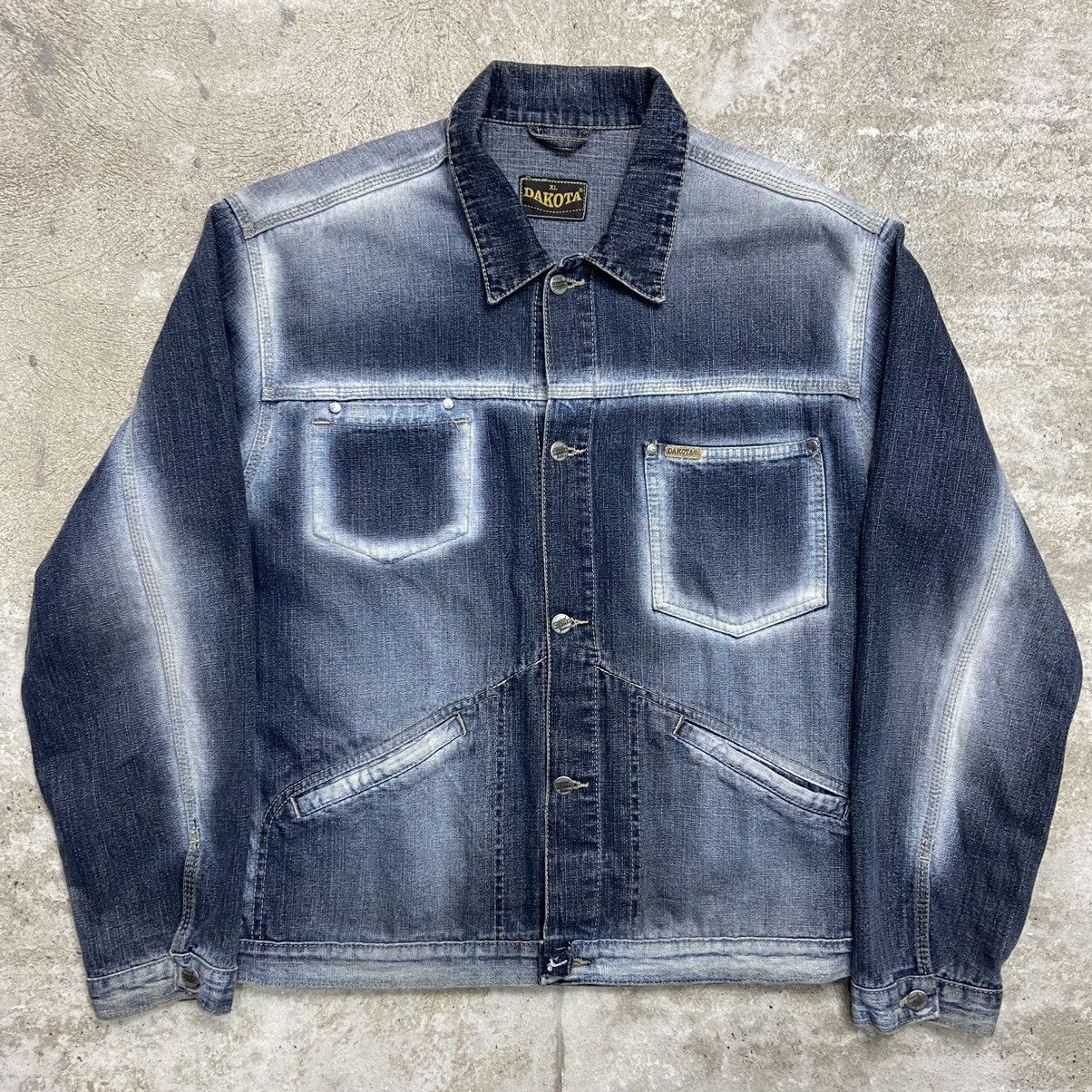 Vintage 1980s DACOTA BOXY FIT VINTAGE SUN FADED JEANS JACKET № 2065 Size US XL / EU 56 / 4 - 1 Thumbnail