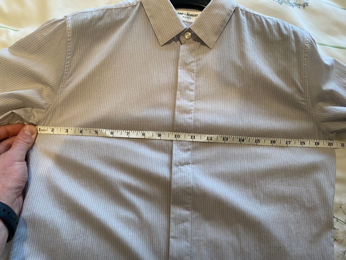 Saint Laurent Paris $890 🤑 SS18 Saint Laurent off white silk blend poplin shirt Size 38R - 6 Thumbnail