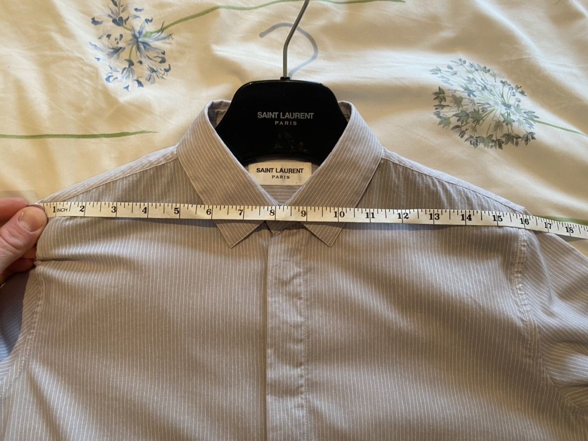 Saint Laurent Paris $890 🤑 SS18 Saint Laurent off white silk blend poplin shirt Size 38R - 7 Thumbnail
