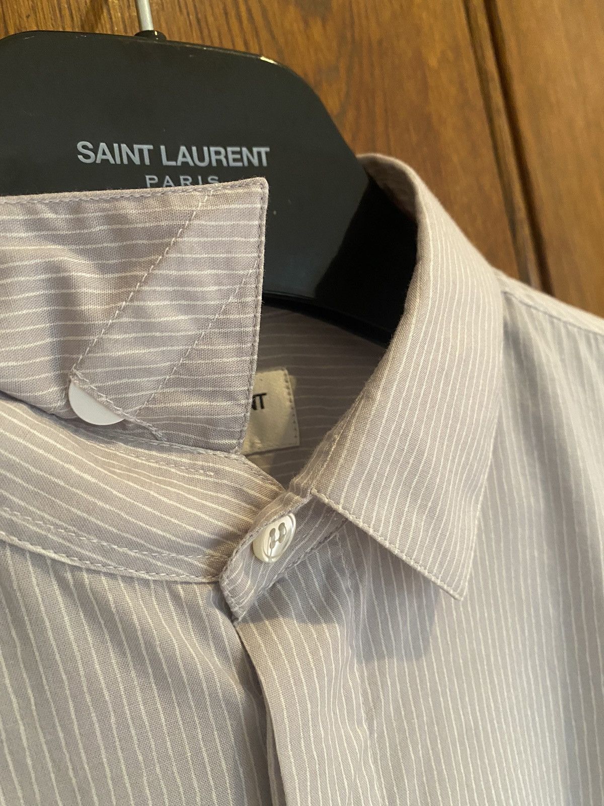 Saint Laurent Paris $890 🤑 SS18 Saint Laurent off white silk blend poplin shirt Size 38R - 14 Thumbnail