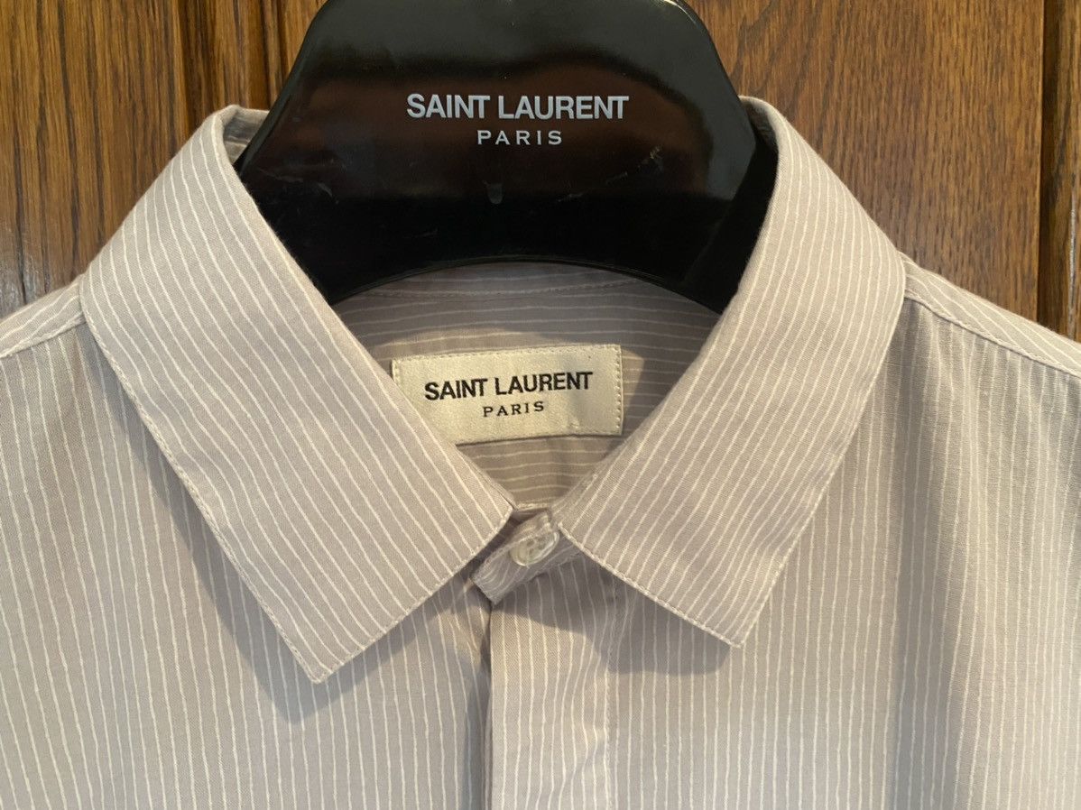 Saint Laurent Paris $890 🤑 SS18 Saint Laurent off white silk blend poplin shirt Size 38R - 13 Thumbnail