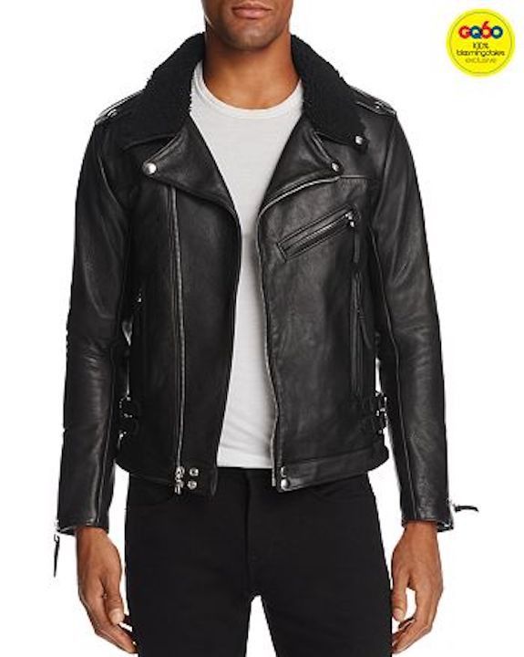 John Elliott John Elliot Shearling Collar Leather Rider Jacket Size US L / EU 52-54 / 3 - 1 Thumbnail