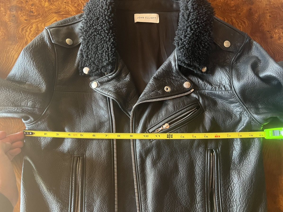 John Elliott John Elliot Shearling Collar Leather Rider Jacket Size US L / EU 52-54 / 3 - 5 Thumbnail