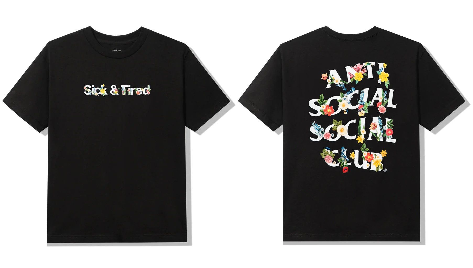 Anti Social Social Club DS White ASSC Sick & Tired Self Conclusion Black Tee FTP FOG Size US M / EU 48-50 / 2 - 6 Thumbnail