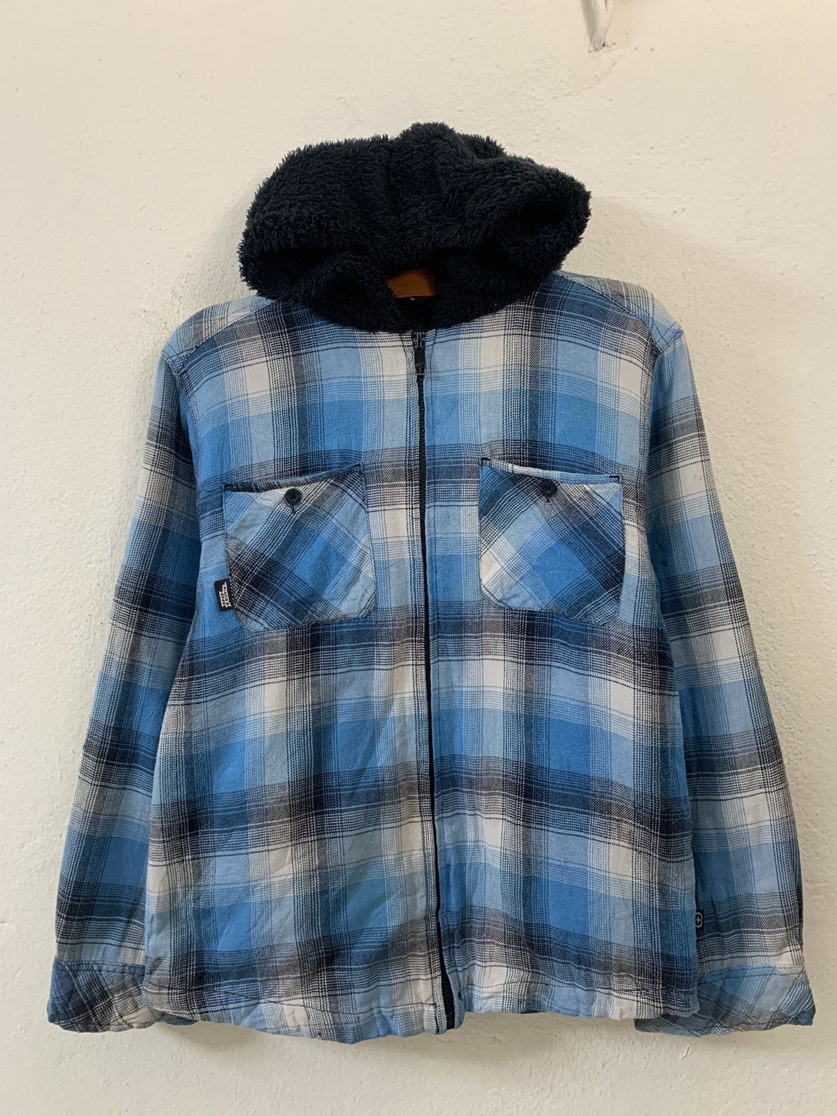 No Fear Plaid Hoodie Jacket