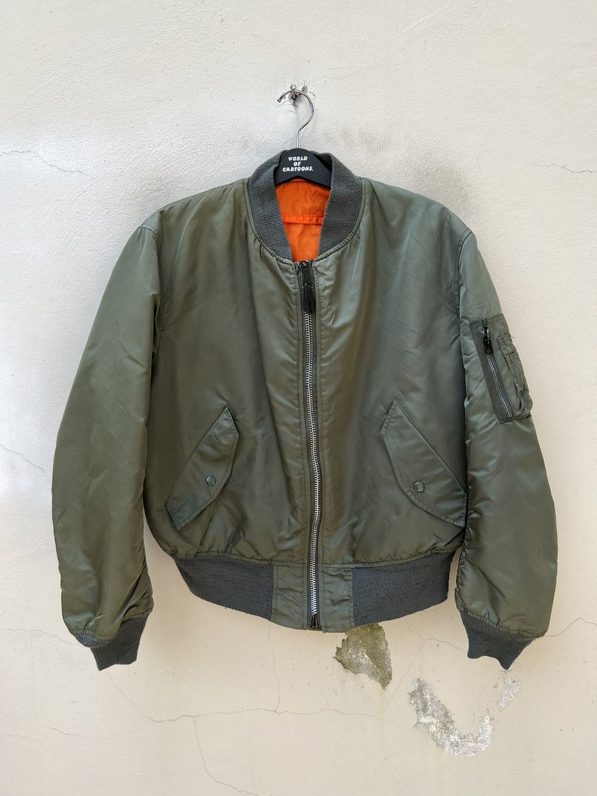 Alpha Industries Vintage 80s Alpha Industries USAF MA-1 Bomber Jacket Size US L / EU 52-54 / 3 - 3 Thumbnail