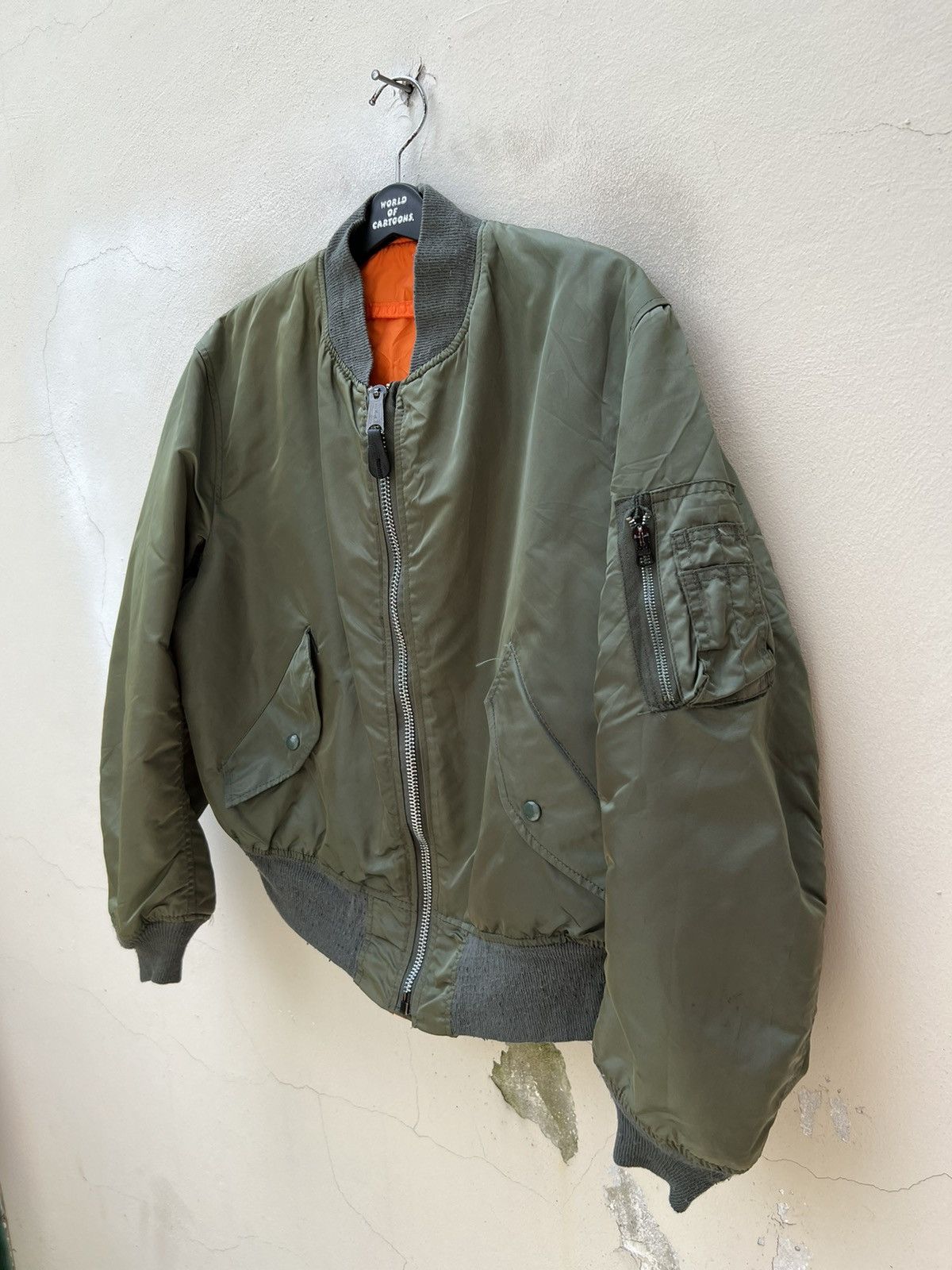 Alpha Industries Vintage 80s Alpha Industries USAF MA-1 Bomber Jacket Size US L / EU 52-54 / 3 - 6 Thumbnail