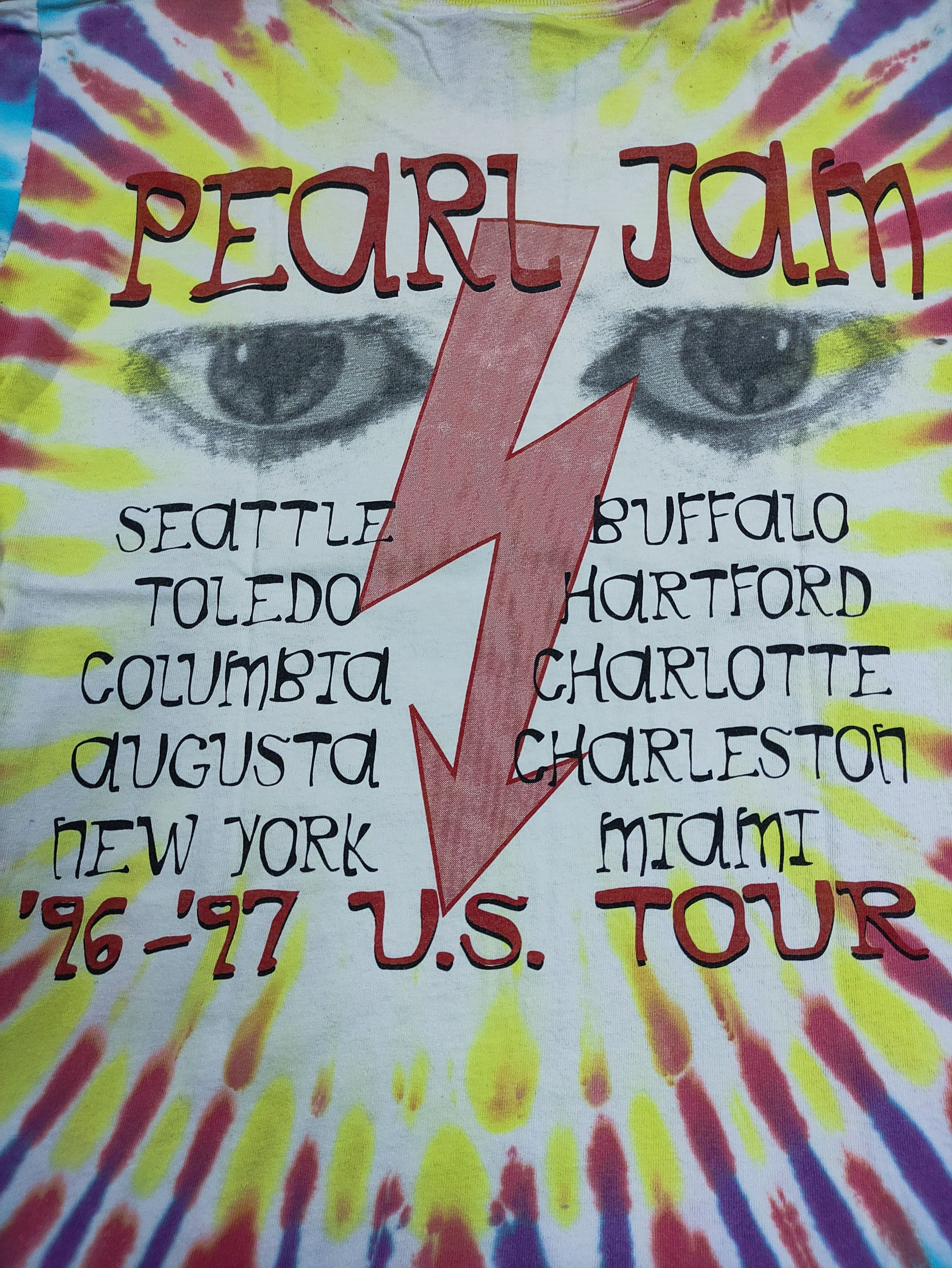 Band Tees VINTAGE PEARL JAM NO CODE 96-97 US TOUR TIE DYE BAND TEE Size US M / EU 48-50 / 2 - 5 Thumbnail