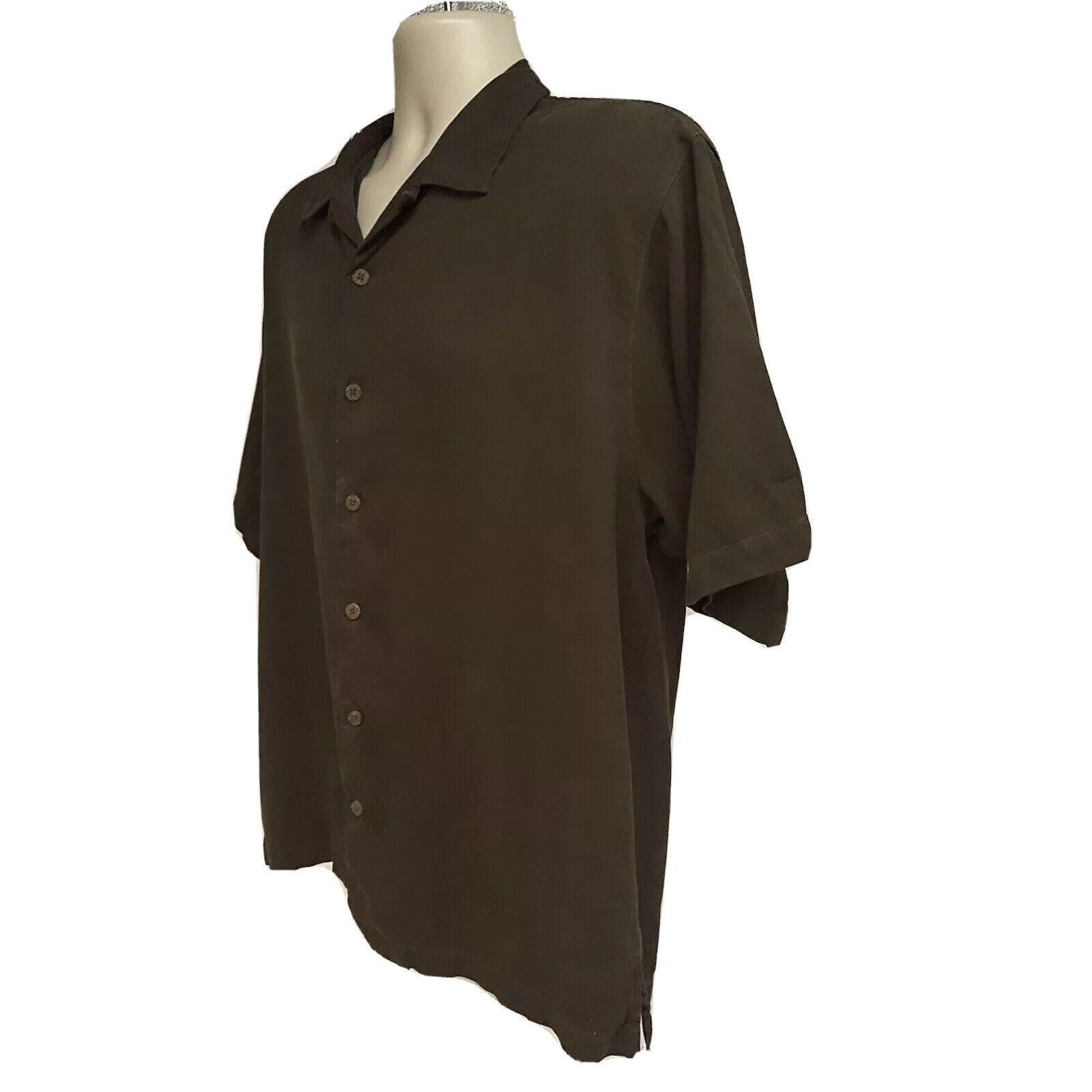 Tommy Bahama Tommy Bahama Vintage Brown Hawaiian Silk Shirt Size US L / EU 52-54 / 3 - 4 Thumbnail