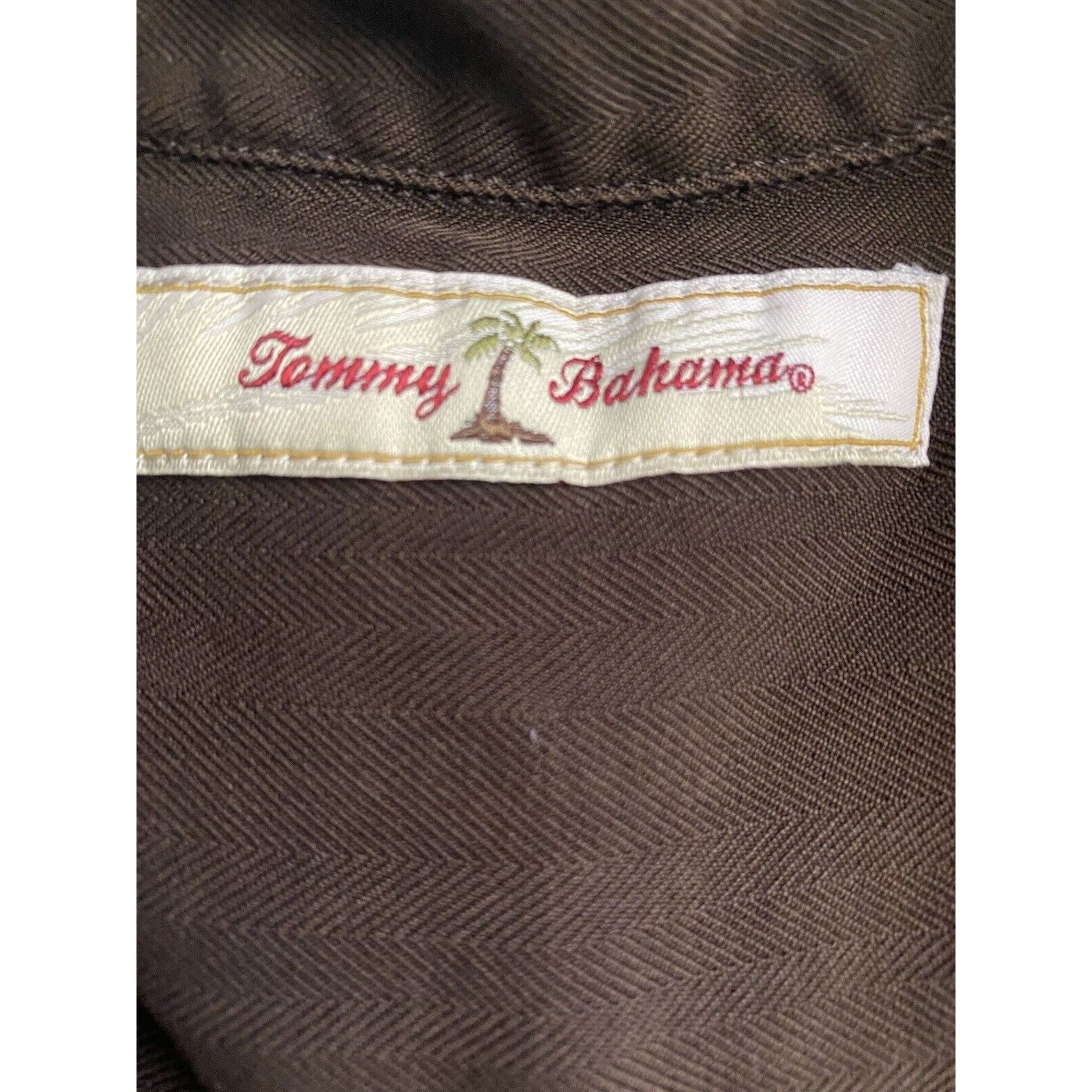 Tommy Bahama Tommy Bahama Vintage Brown Hawaiian Silk Shirt Size US L / EU 52-54 / 3 - 8 Thumbnail