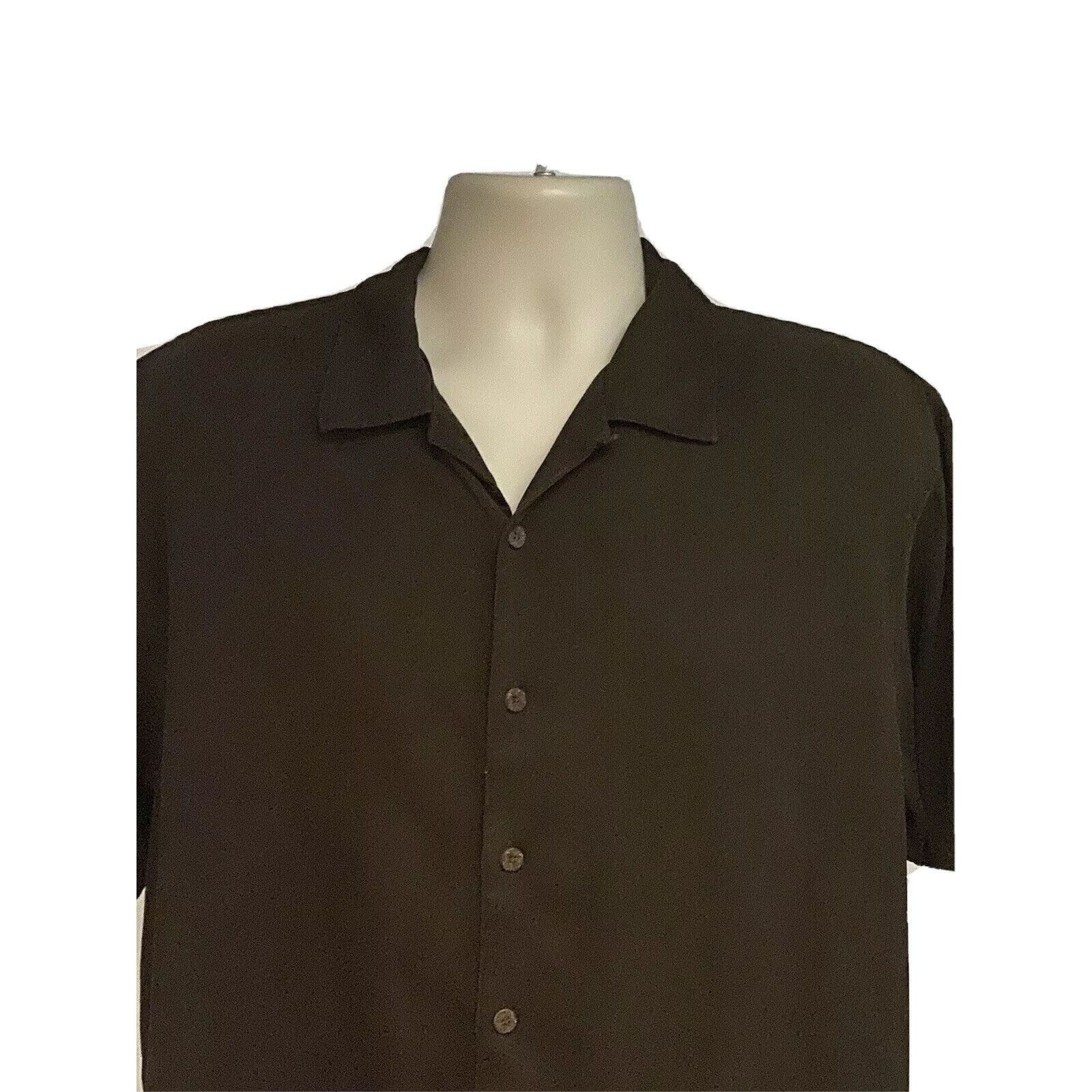 Tommy Bahama Tommy Bahama Vintage Brown Hawaiian Silk Shirt Size US L / EU 52-54 / 3 - 5 Thumbnail