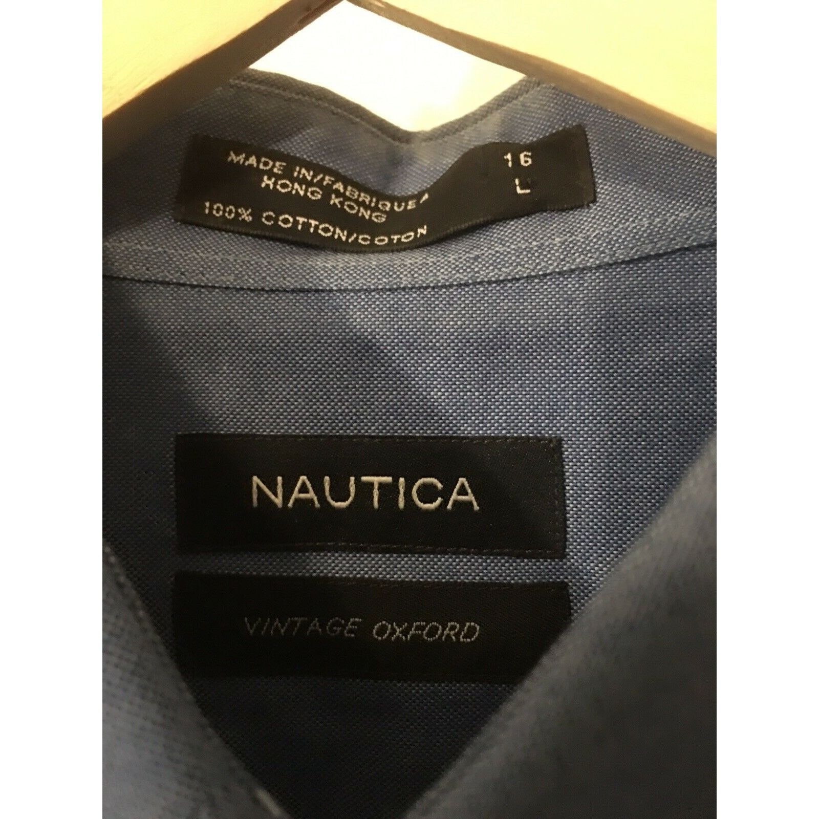 Nautica Vintage Oxford Nautica Men’s Sz L Shirt Blue Short Sleeve Bu Size US L / EU 52-54 / 3 - 2 Thumbnail