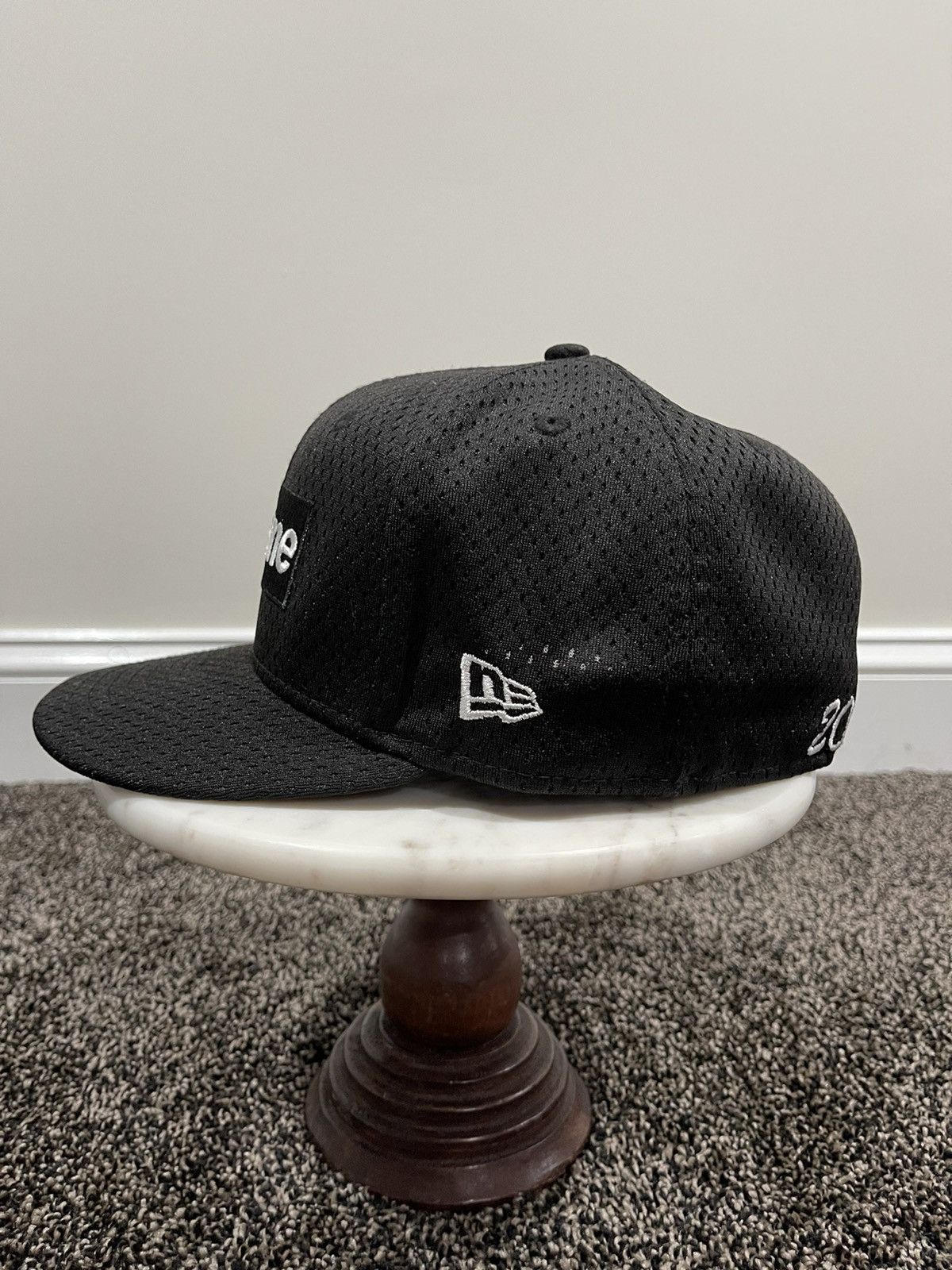 Supreme Supreme New Era SS18 Black Mesh Baseball Fitted Box Logo Hat Size ONE SIZE - 5 Thumbnail