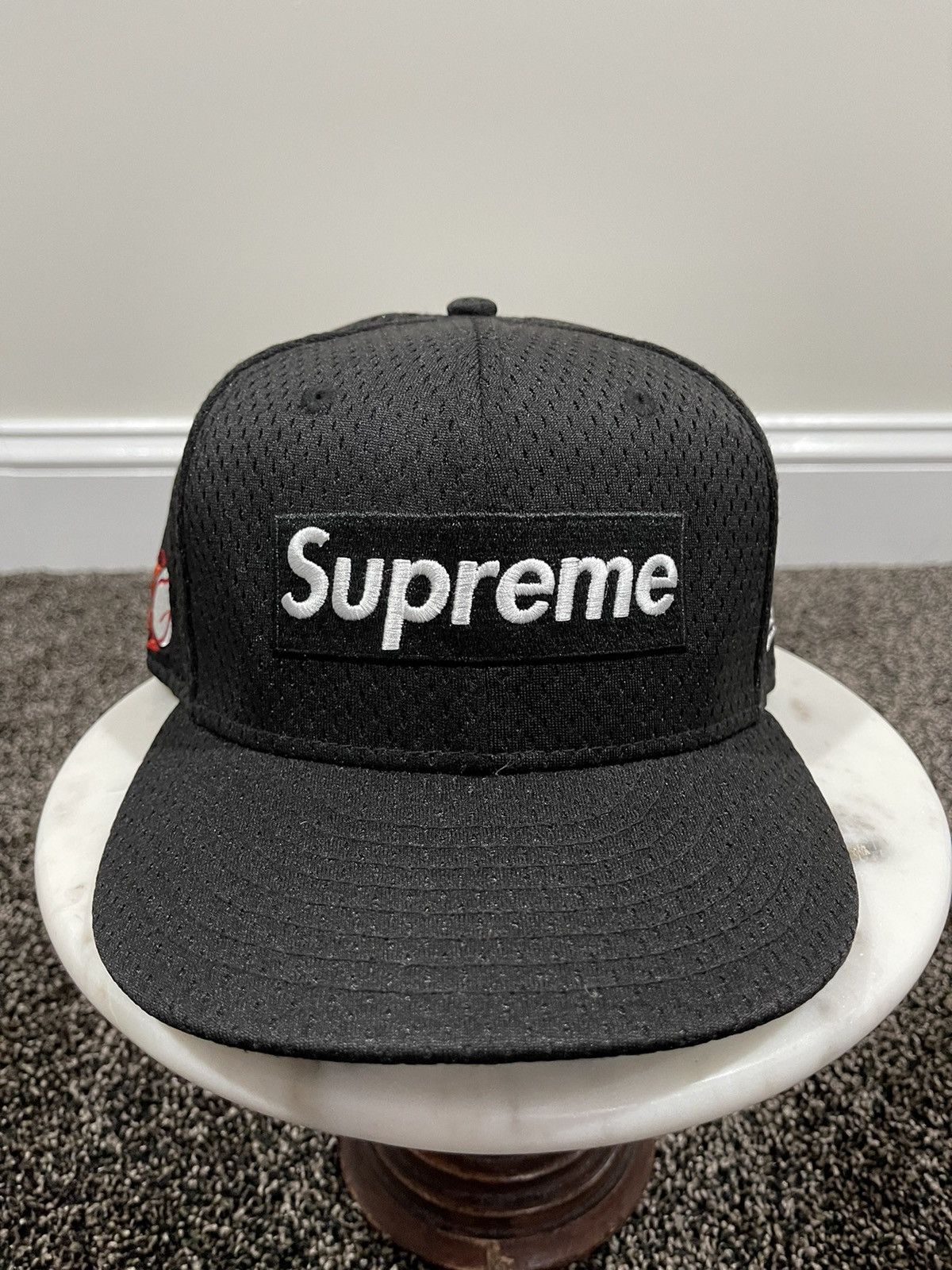 Supreme Supreme New Era SS18 Black Mesh Baseball Fitted Box Logo Hat Size ONE SIZE - 2 Thumbnail