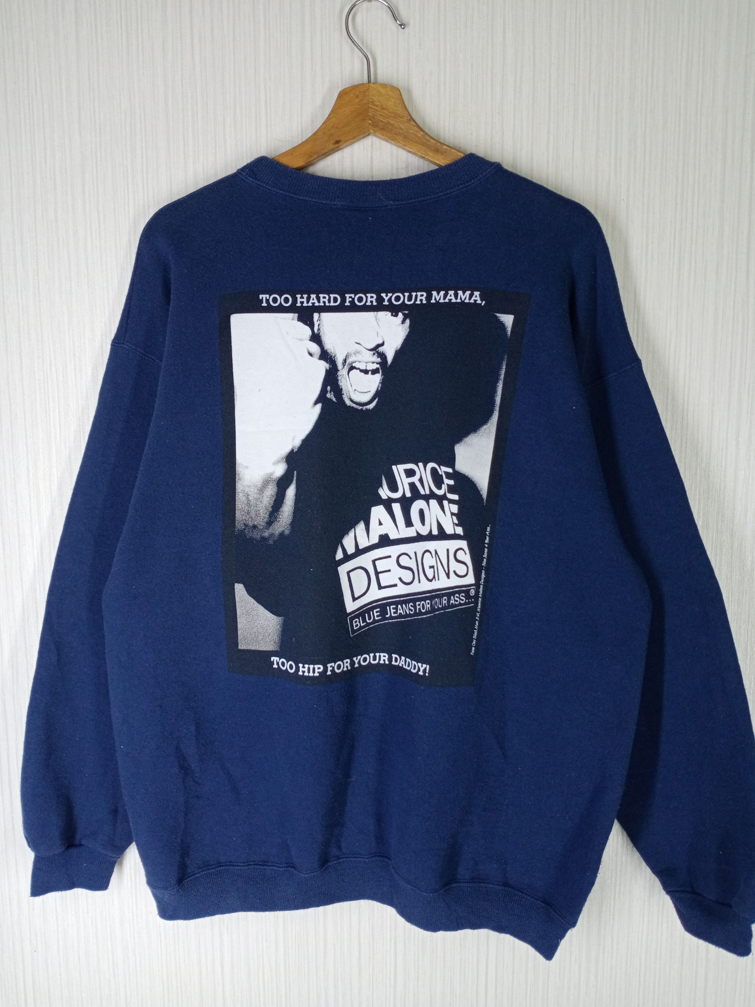 image of Rap Tees Vintage 90's Maurice Malone Design Sweatshirt in No Colour, Men's (Size Large)