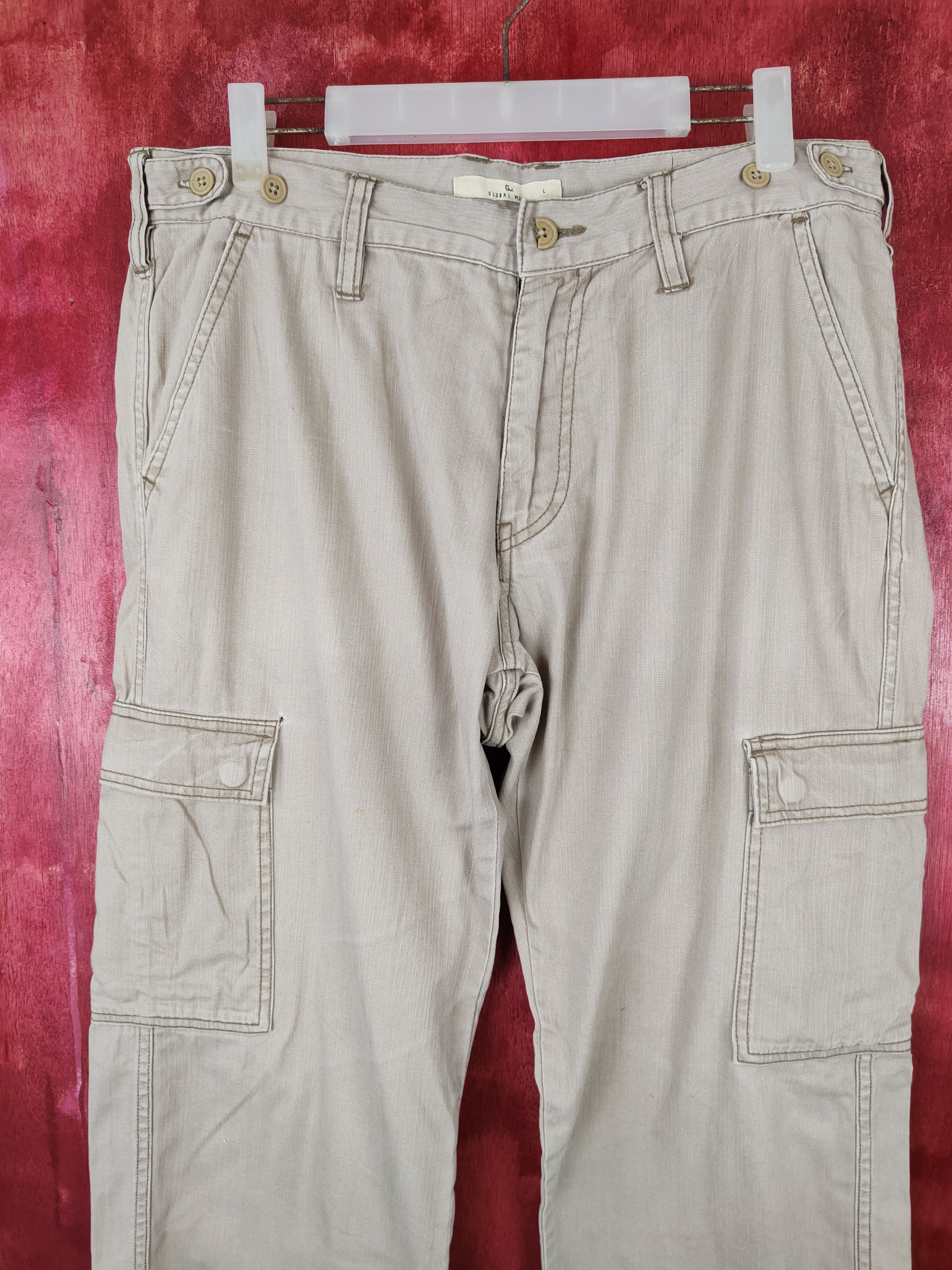 Global Work × Japanese Brand Global Work Gray Multi Pocket Tactical Cargo Pants #S458 Size US 32 / EU 48 - 2 Thumbnail