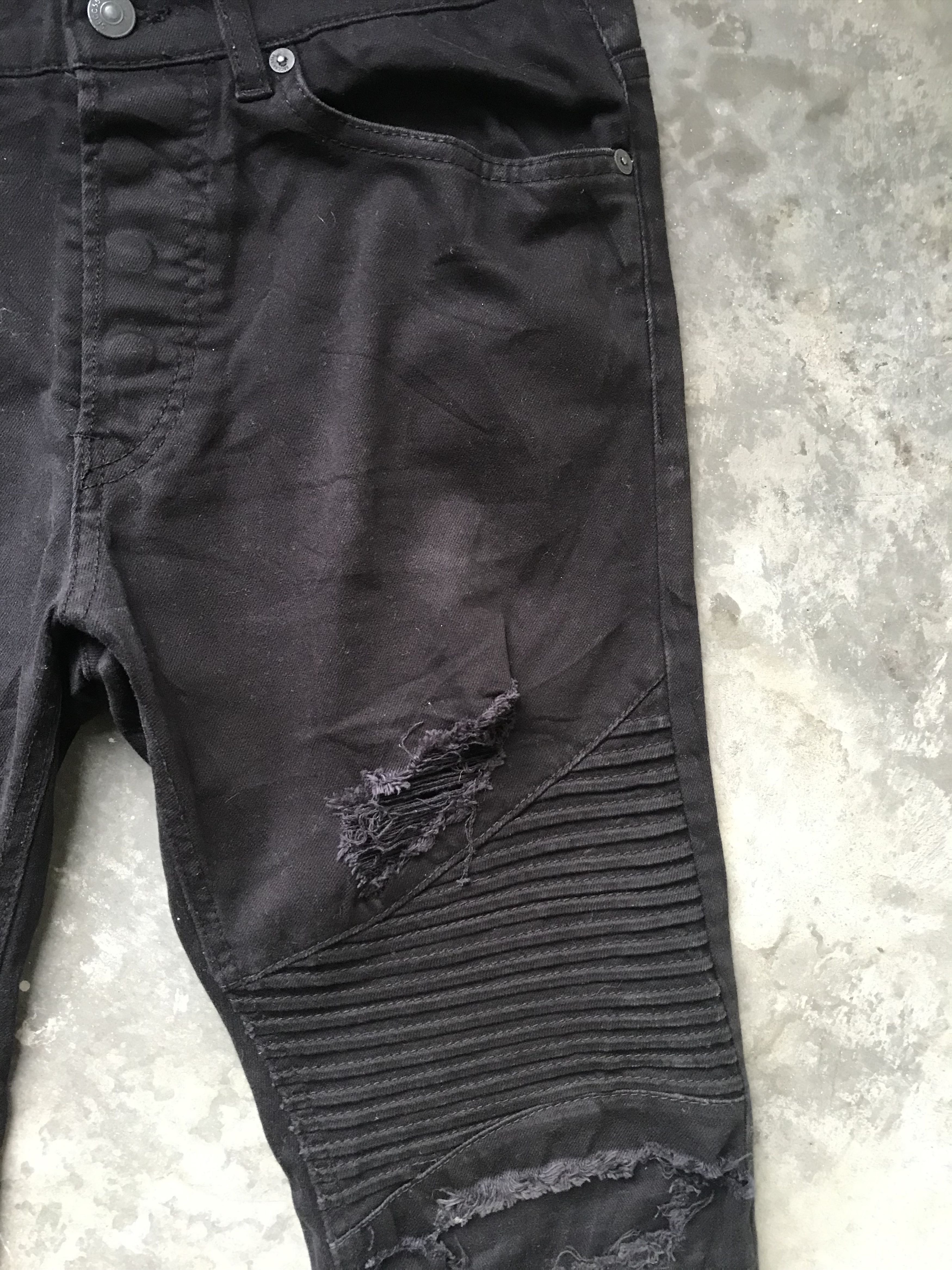 Divided H&M Skinny Distressed Biker Pant Size US 31 - 6 Thumbnail
