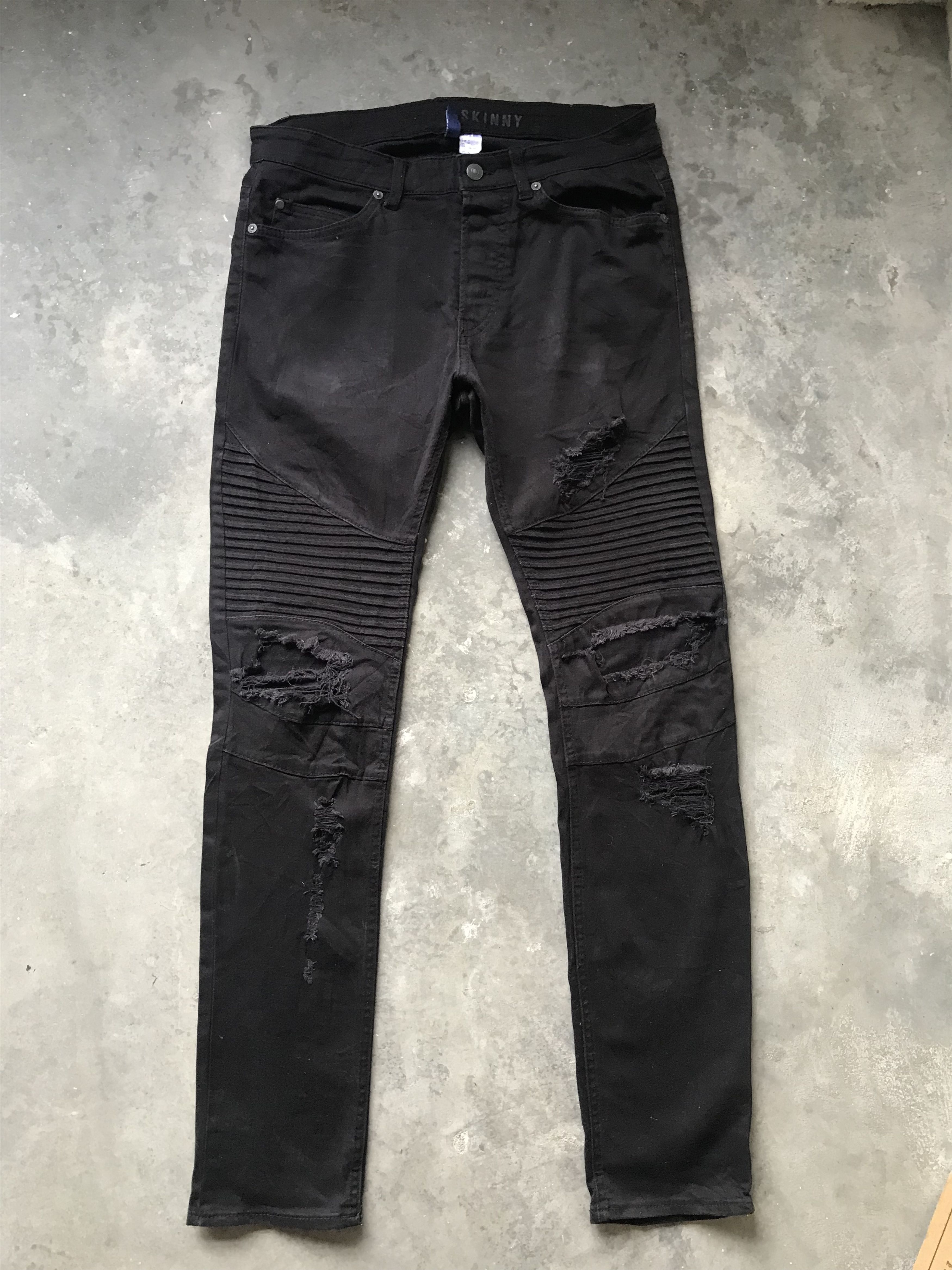 Divided H&M Skinny Distressed Biker Pant Size US 31 - 1 Thumbnail