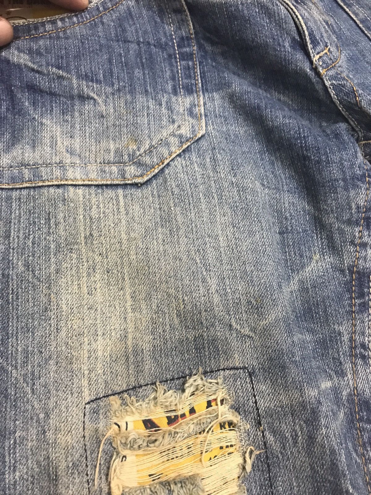 Japan Style Patchy Distressed Denim