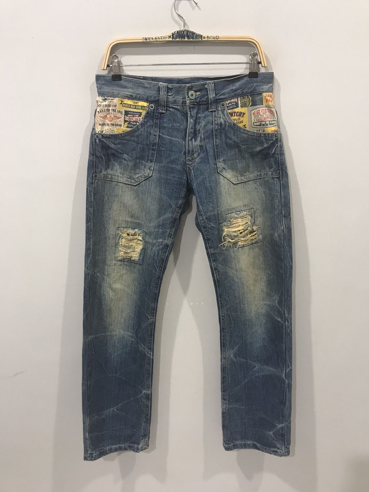 Japan Style Patchy Distressed Denim