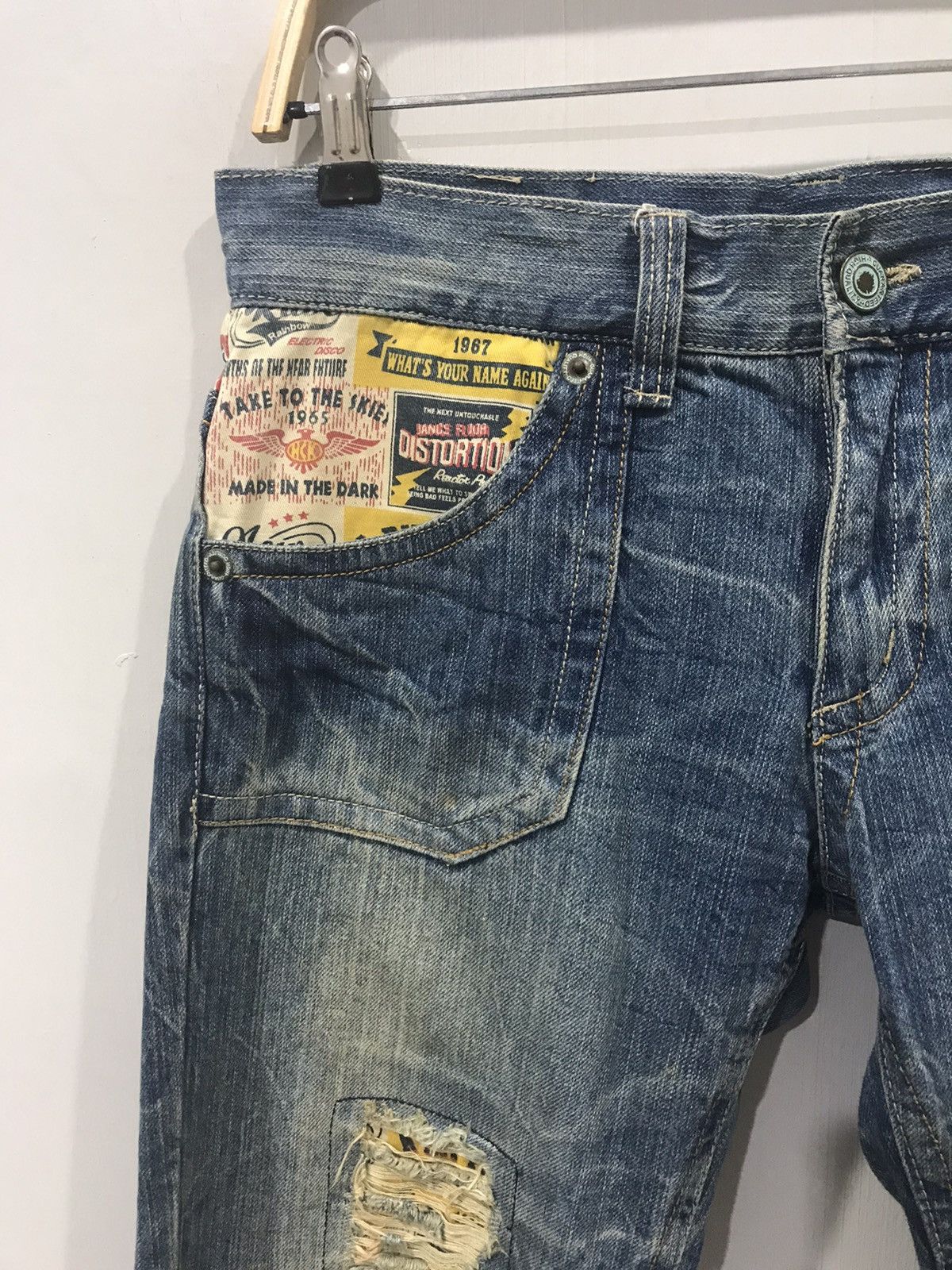 Japan Style Patchy Distressed Denim