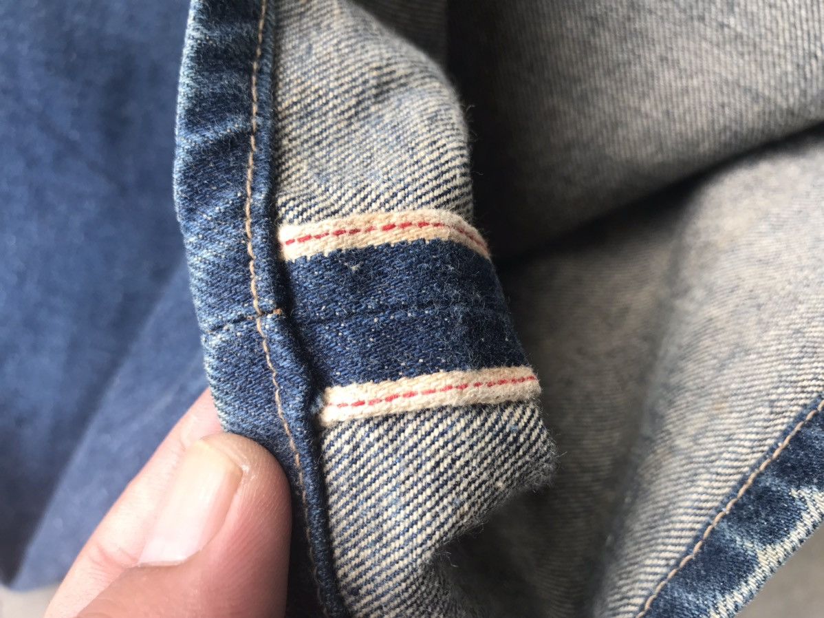 Japanese Brand PALLAS PALACE Japan WWll Design Redline Selvedge Denim Size US 33 - 12 Thumbnail