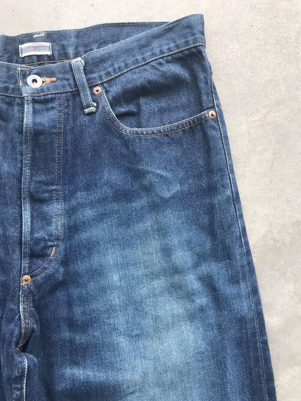 Japanese Brand PALLAS PALACE Japan WWll Design Redline Selvedge Denim Size US 33 - 3 Thumbnail