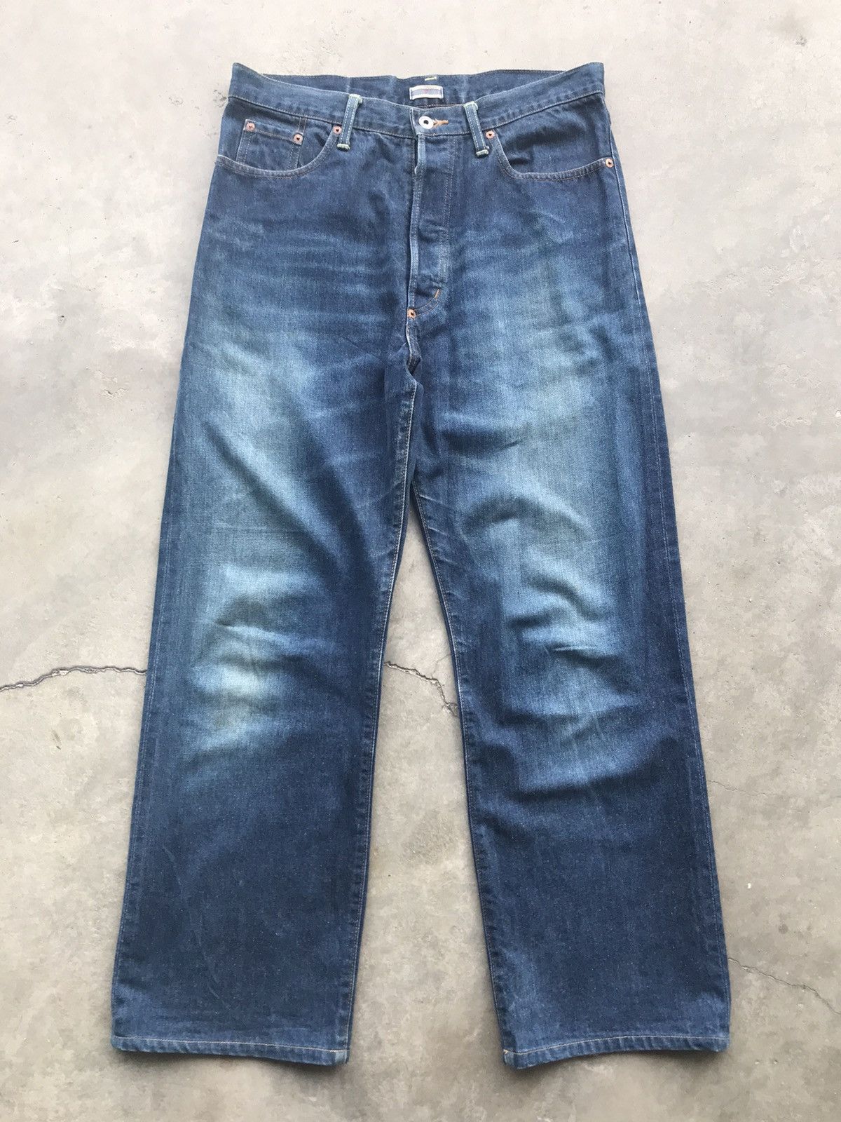 Japanese Brand PALLAS PALACE Japan WWll Design Redline Selvedge Denim Size US 33 - 1 Thumbnail