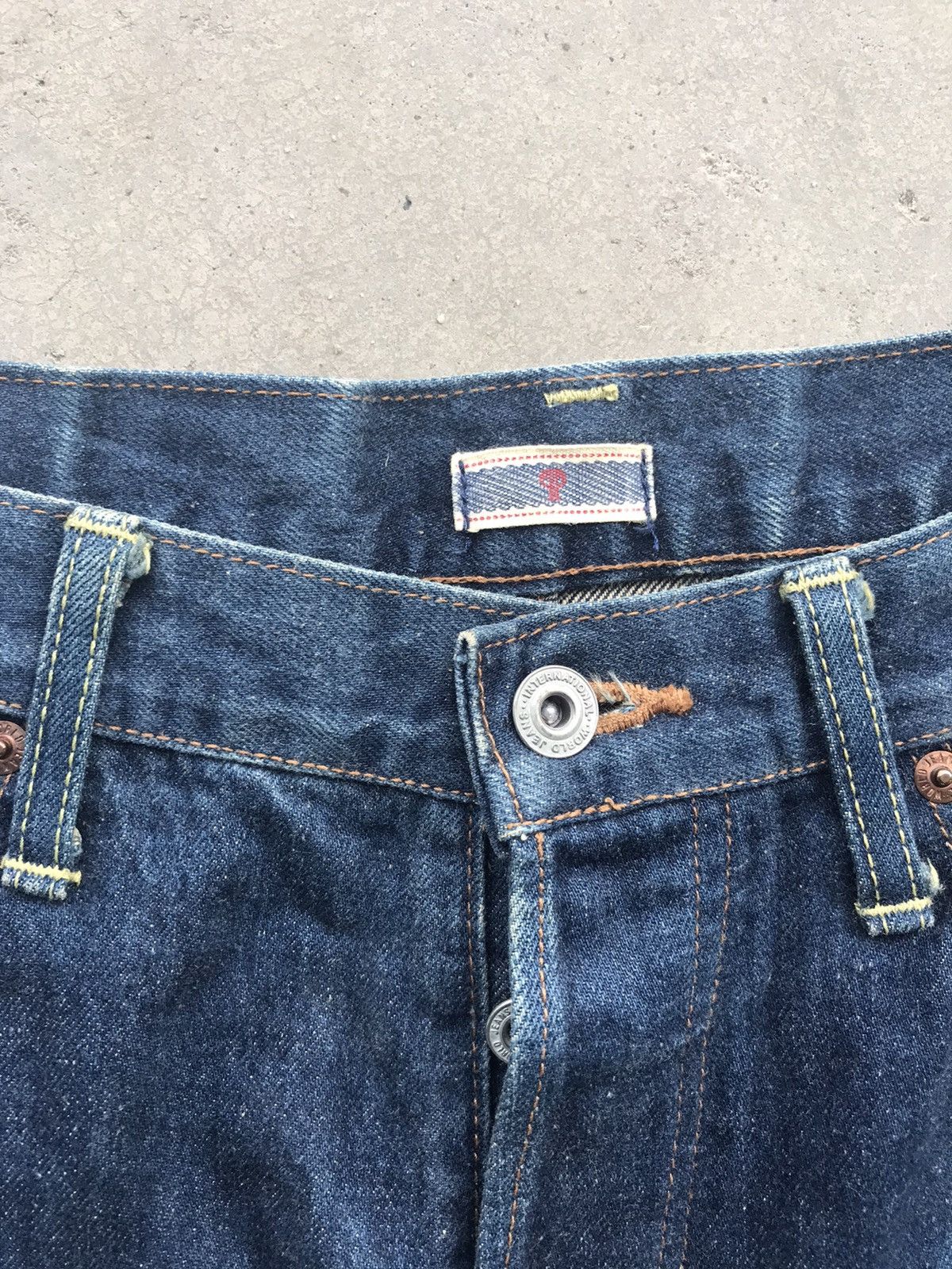 Japanese Brand PALLAS PALACE Japan WWll Design Redline Selvedge Denim Size US 33 - 2 Thumbnail