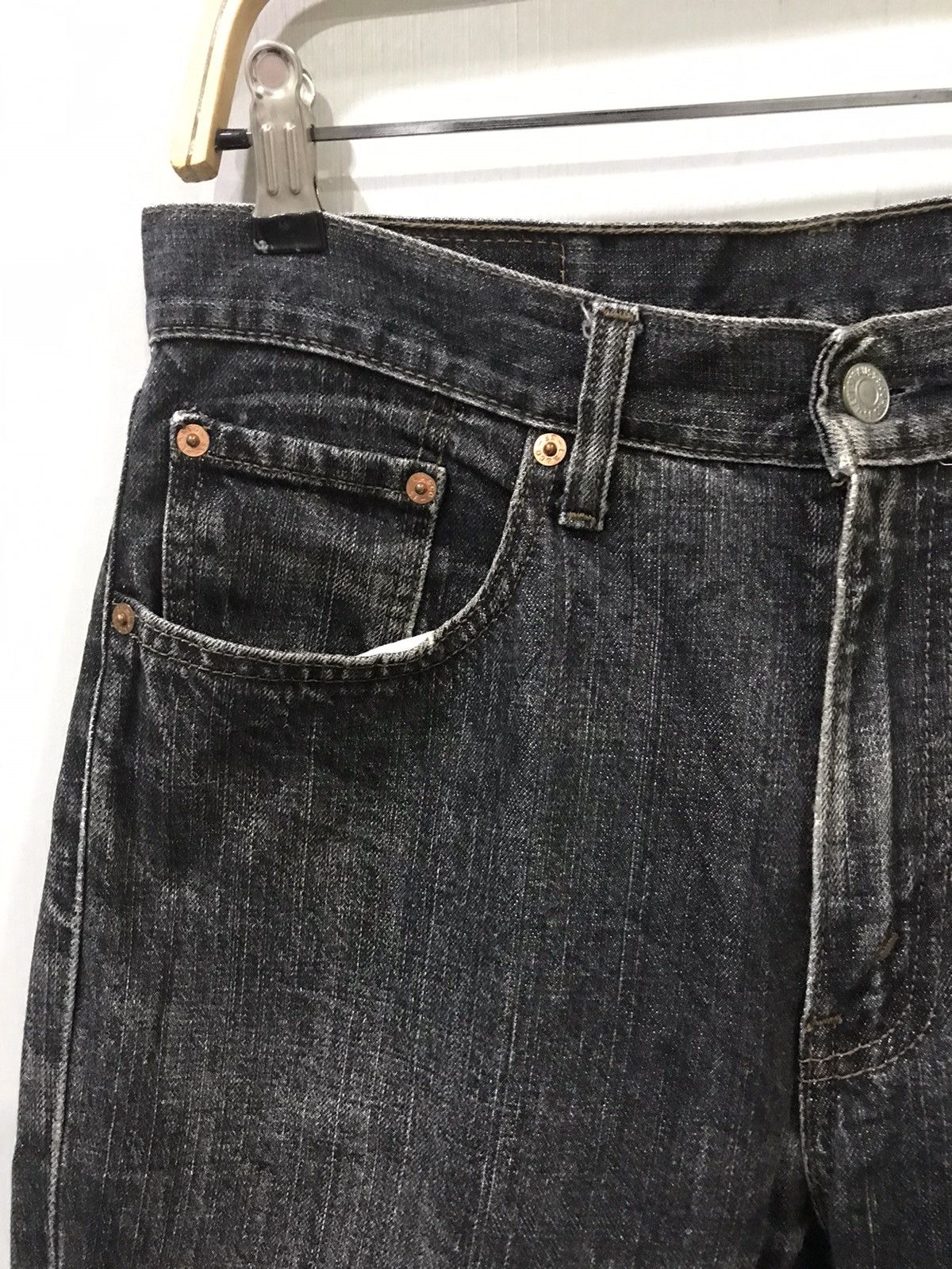 Levi's Levis 533 Button 359 Black Denim Size US 31 - 3 Thumbnail