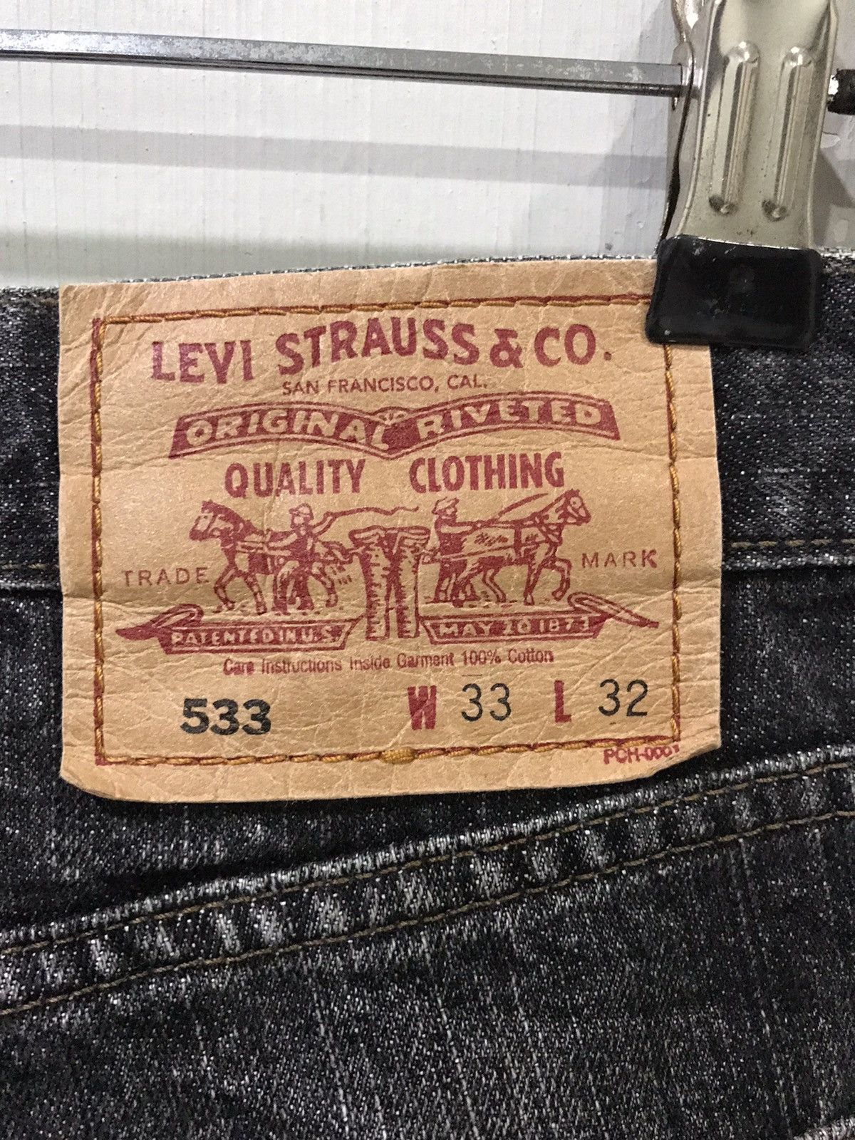Levi's Levis 533 Button 359 Black Denim Size US 31 - 10 Thumbnail
