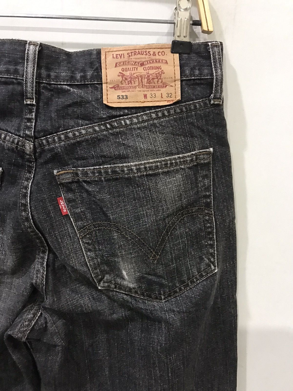 Levi's Levis 533 Button 359 Black Denim Size US 31 - 12 Thumbnail